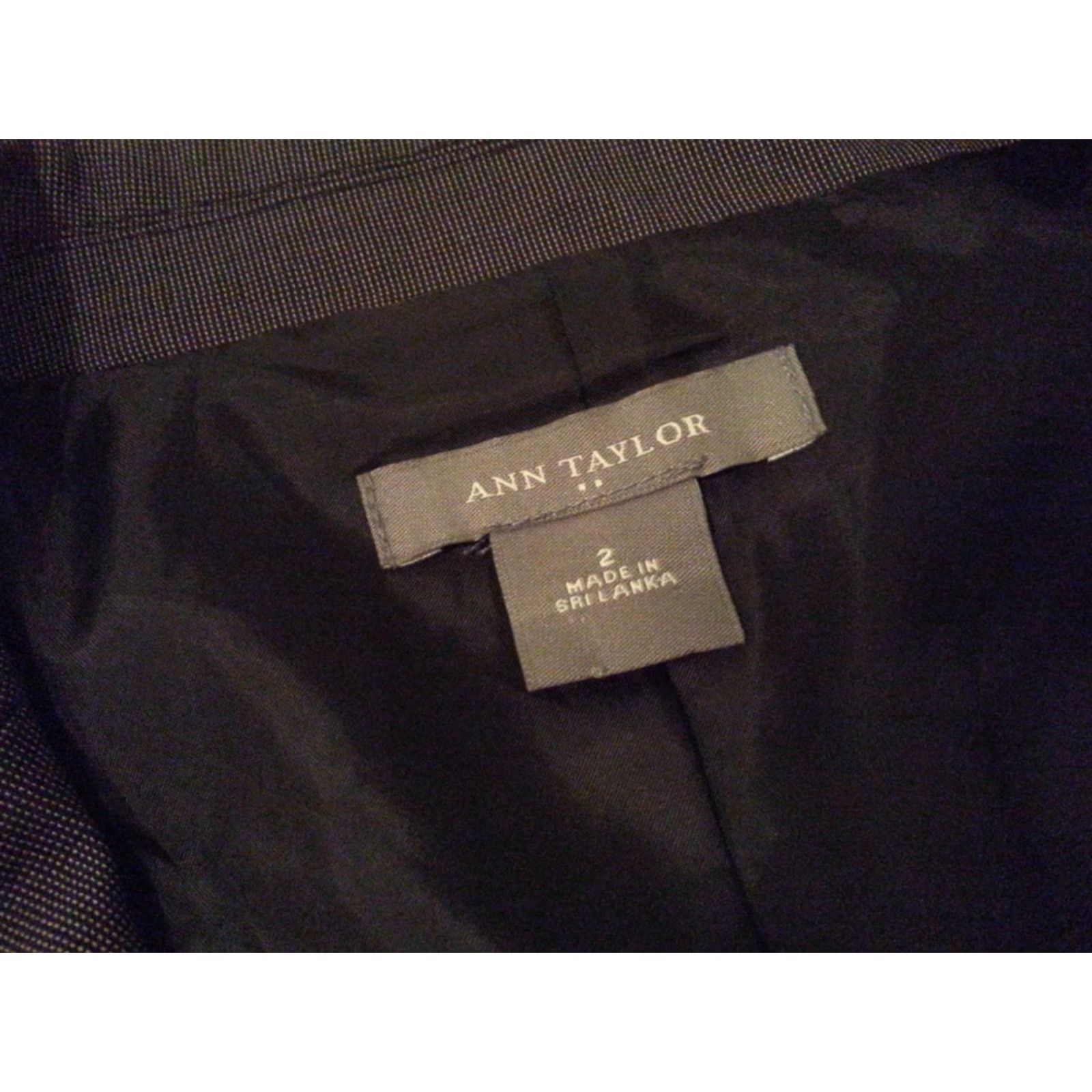 Ann Taylor Womens Ann Taylor Jacket Blazer 2 Grey Gray Blazer Suit Jacket/Blazer Women Size 2 Regular Gray Mens? Size XS / US 0-2 / IT 36-38 - 3 Thumbnail