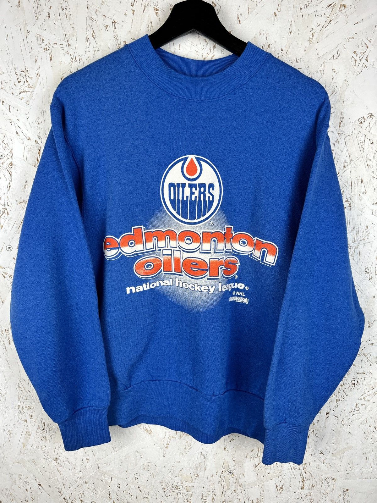 NHL 90s Vintage Edmonton Oilers NHL Trench Sweatshirt Crewneck M Size US M / EU 48-50 / 2 - 1 Thumbnail