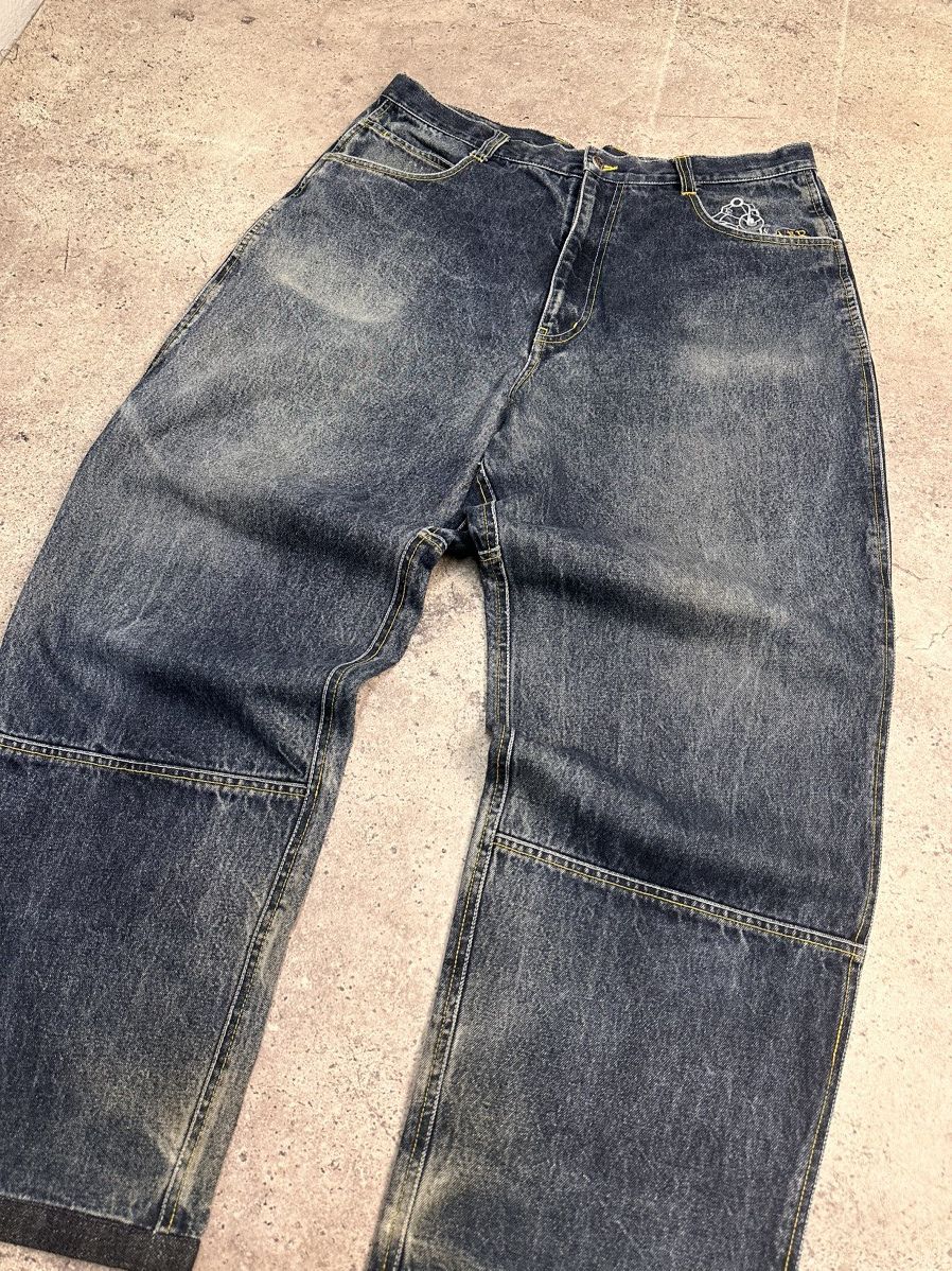 JNCO Vintage Baggy JNCO BONTAGE Ed Hardy style Y2K USA Sk8 Denim Size US 38 / EU 54 - 5 Thumbnail