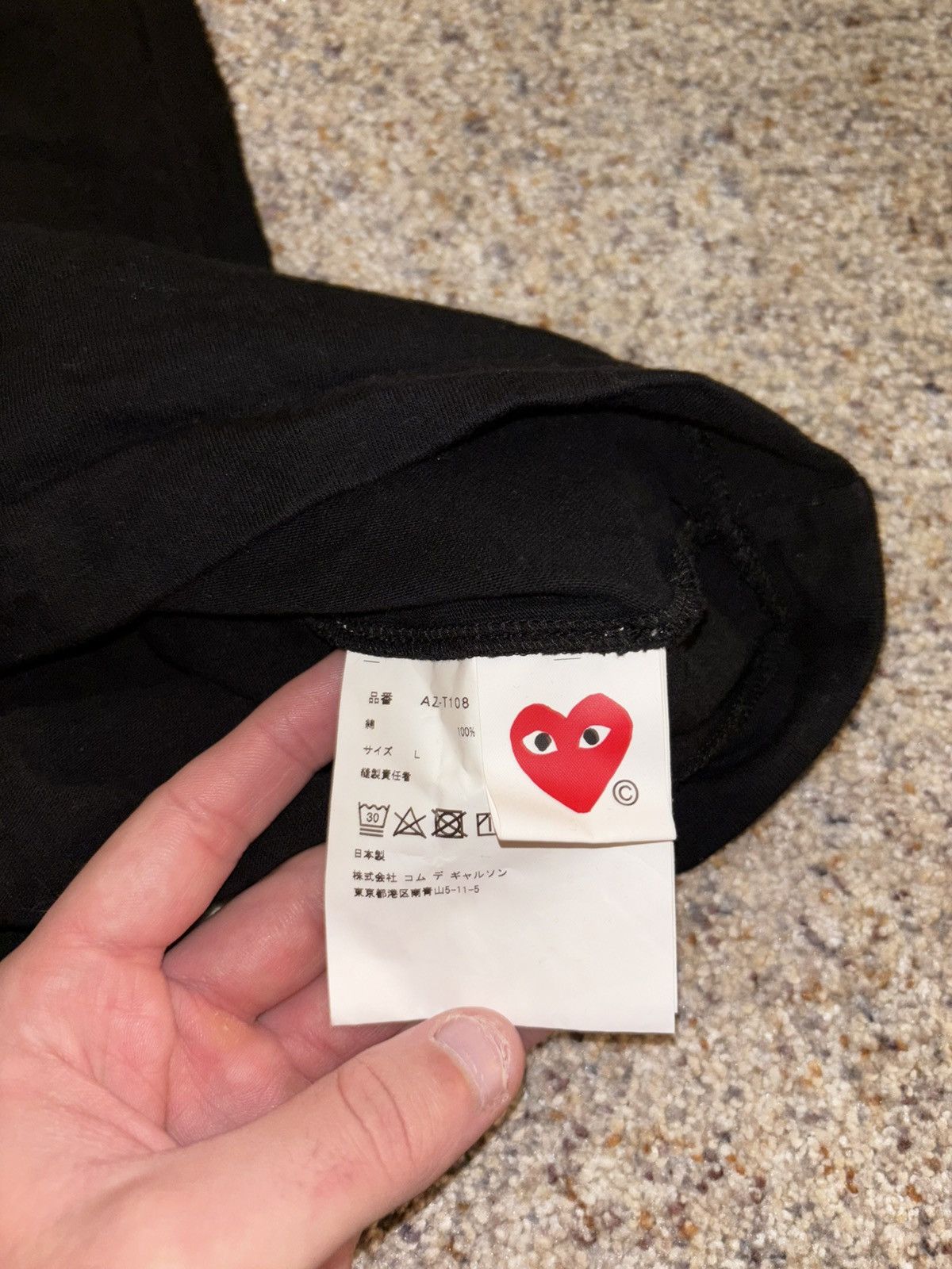 Comme des Garcons PLAY COMME DES GARCONS PLAY Black Tshirt Size US L / EU 52-54 / 3 - 4 Thumbnail