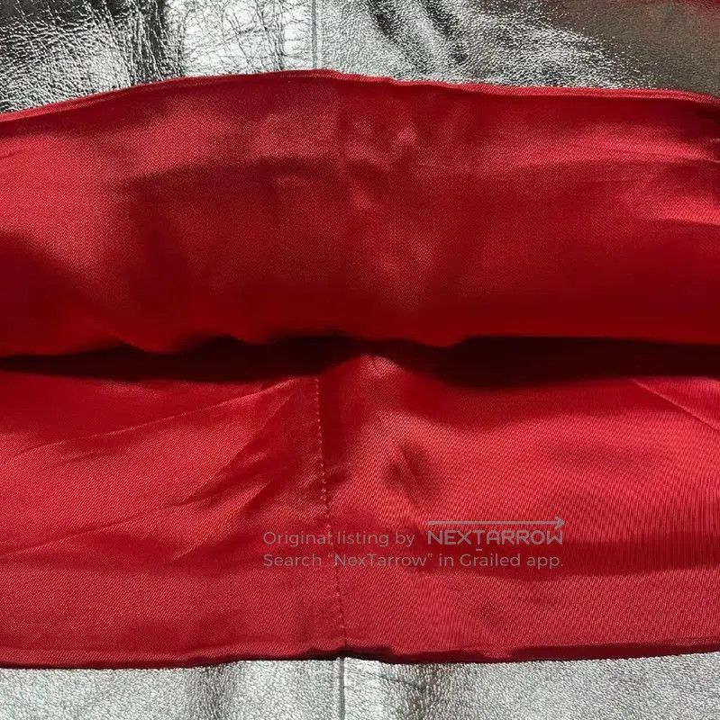Louis Vuitton Louis Vuitton Silver Leather Mini Skirt . Size 23" - 7 Thumbnail