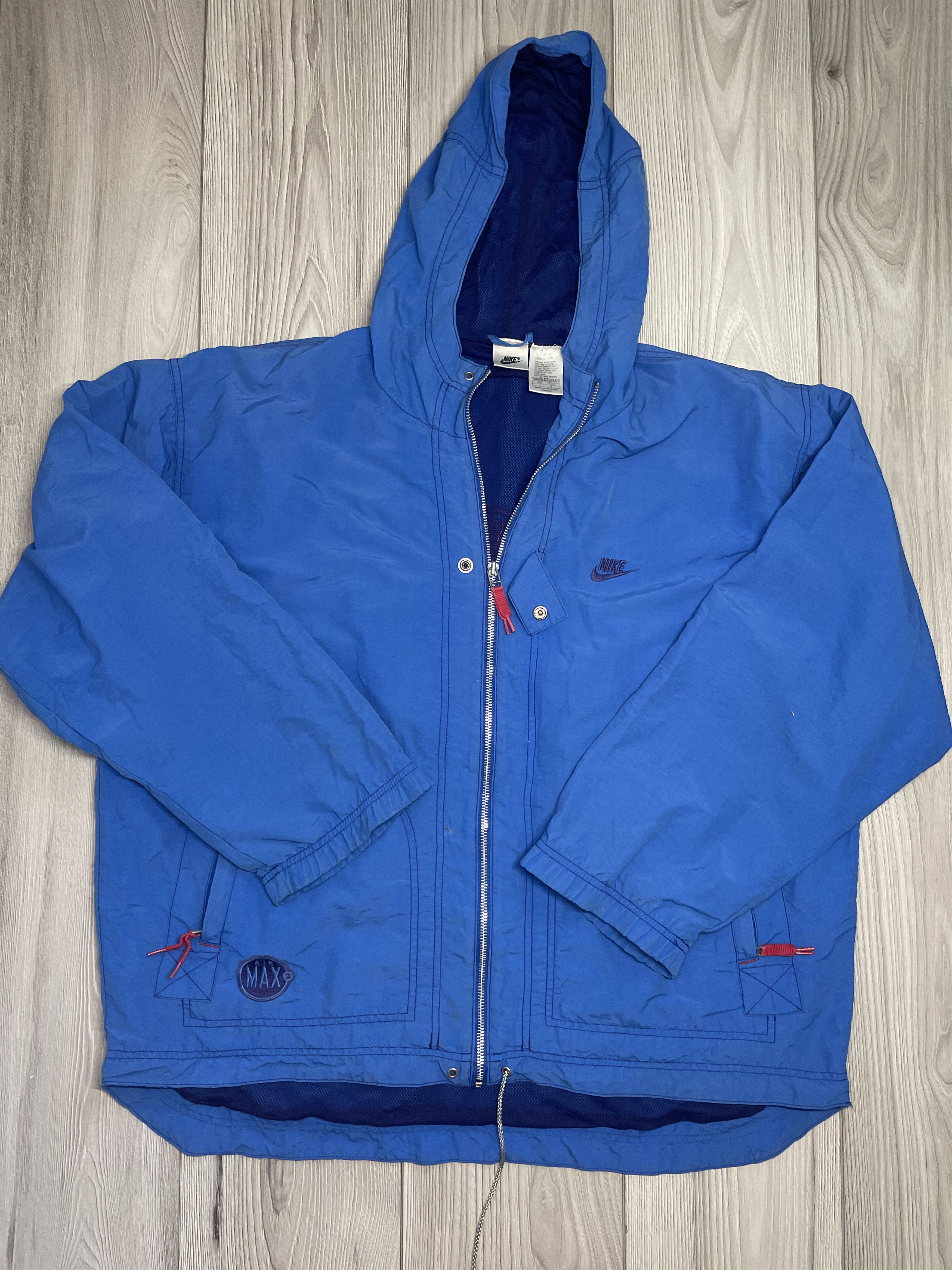 Nike × Vintage Vintage 90s boxy Nike Air Max2 light jacket windbreaker Size US L / EU 52-54 / 3 - 3 Thumbnail