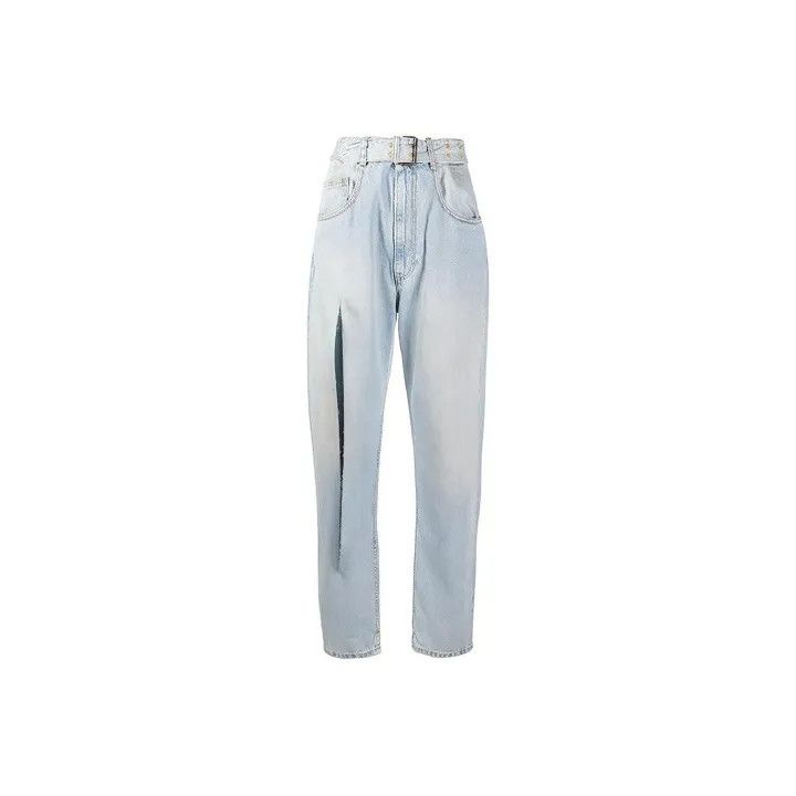 Maison Margiela Maison Margiela Split Detail Denim Pants for Women 0079 Size 38" / US 16 / IT 52 - 1 Thumbnail