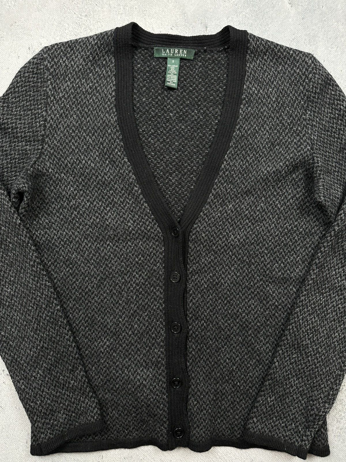 Lauren Ralph Lauren Vintage Lauren Ralph Lauren Wool Blend Cardigan Dark Grey Size S / US 4 / IT 40 - 7 Thumbnail