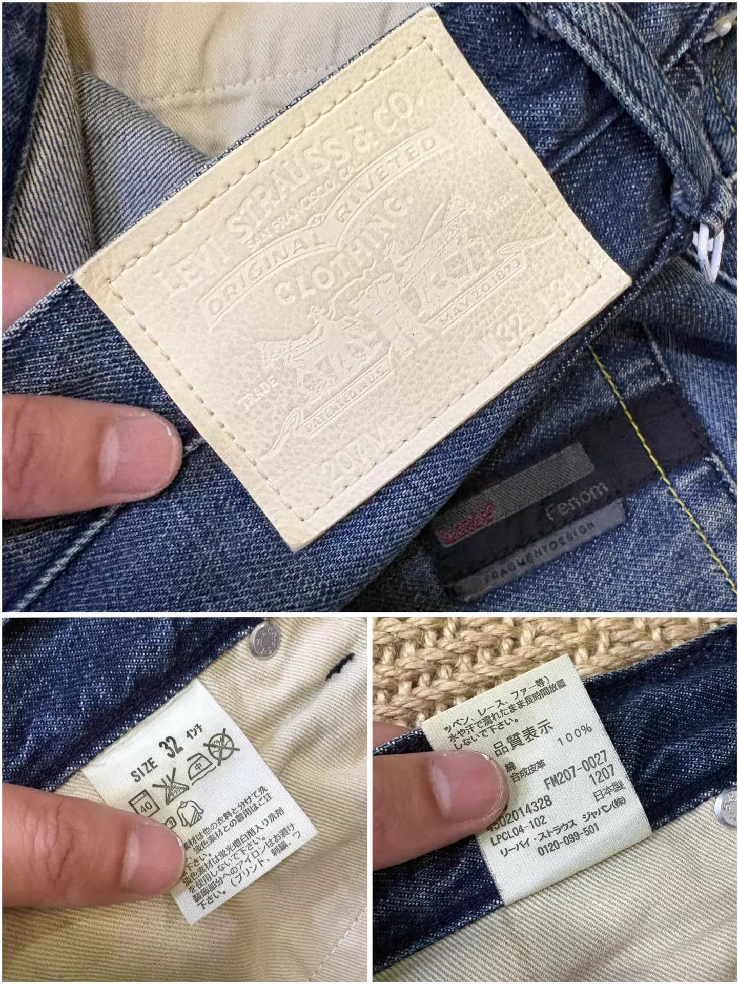 Levi's Levis Fenom 207 Jeans W32 Non-Crush Lightning Print Good Size US 32 / EU 48 - 9 Thumbnail