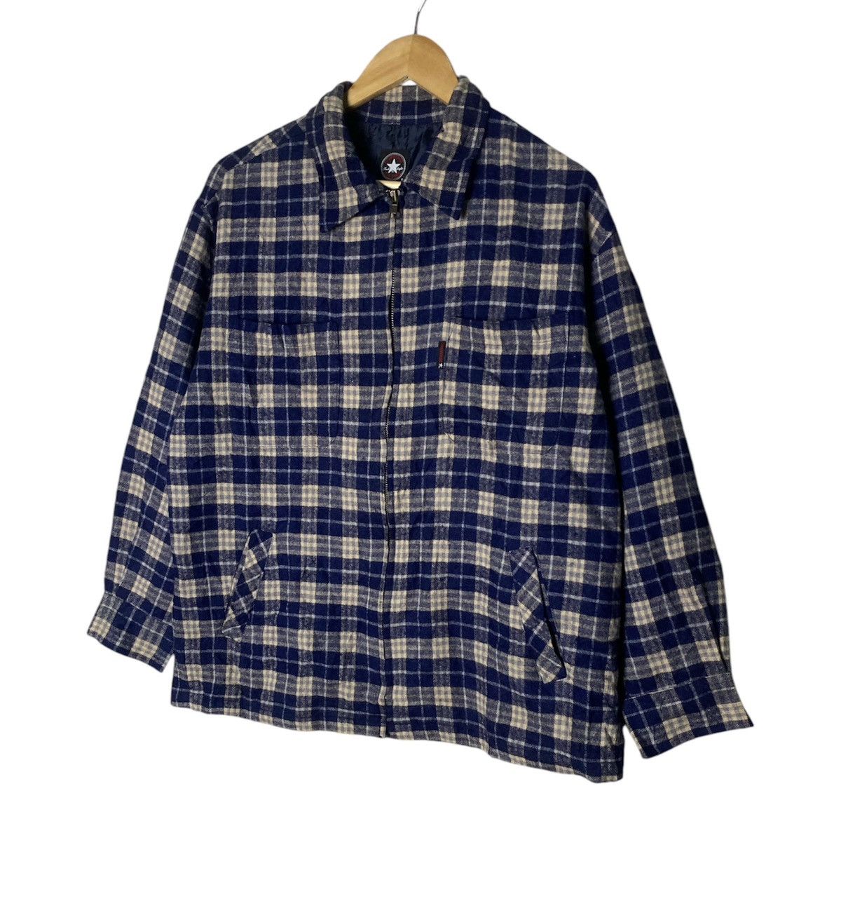 Converse × Flannel Vintage Converse All Star Rayon + Wool Zipper Flannel Size US M / EU 48-50 / 2 - 2 Thumbnail