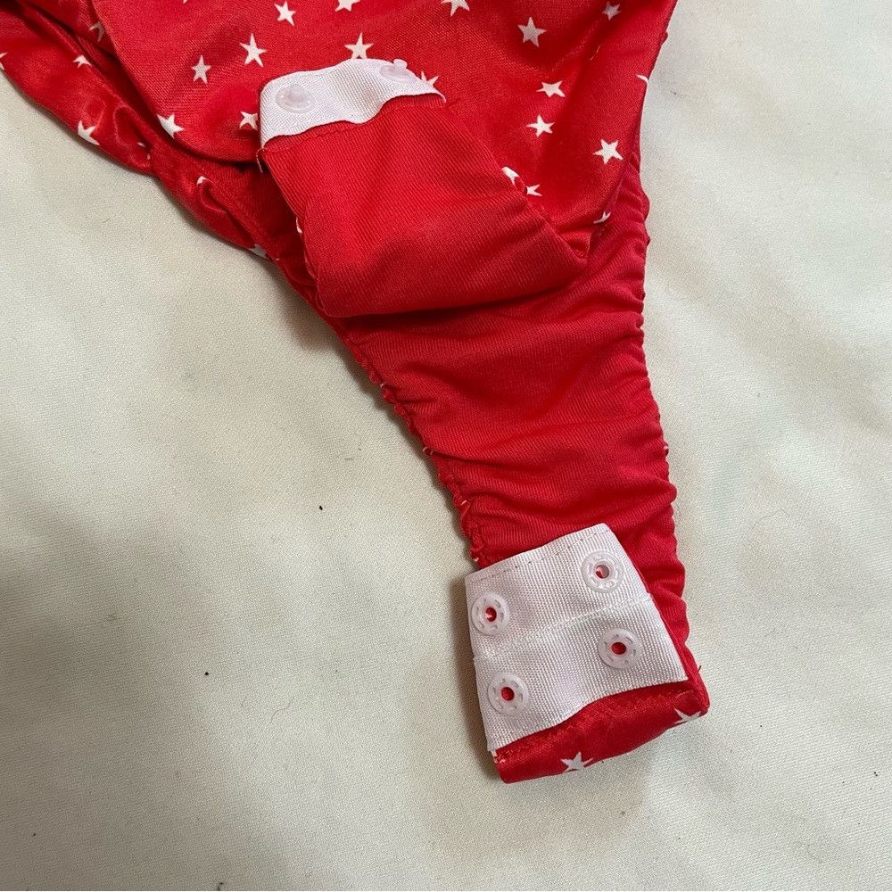 Zara NWT New Zara Red Star Print Viscose Bodysuit Size M Size M / US 6-8 / IT 42-44 - 6 Thumbnail