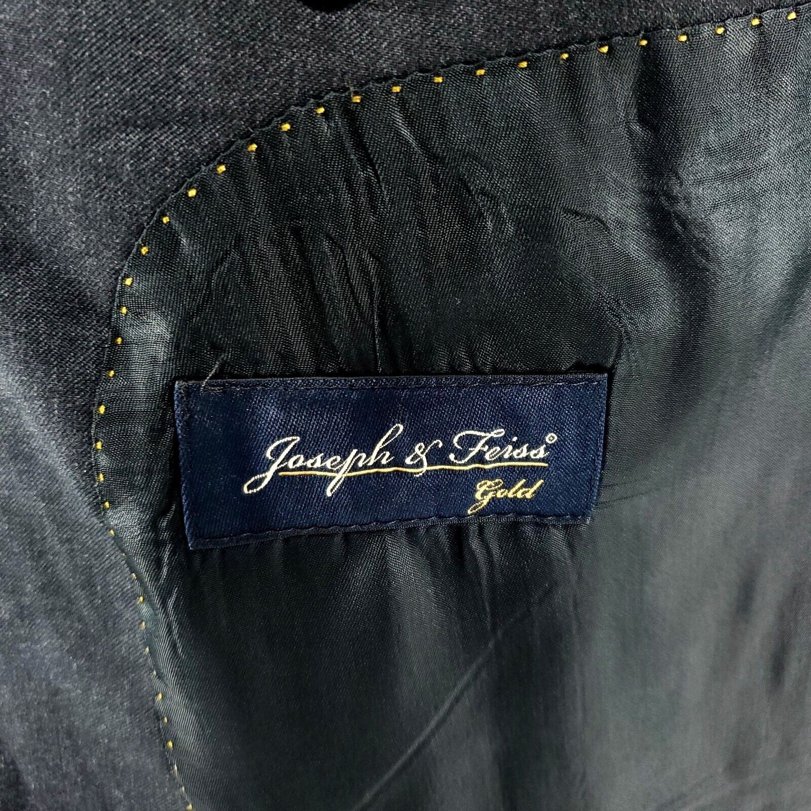 Joseph & Feiss Joseph & Feiss Gold Wool 2 Button Suit Jacket 46R OR Slim 48 Size 46R - 7 Thumbnail