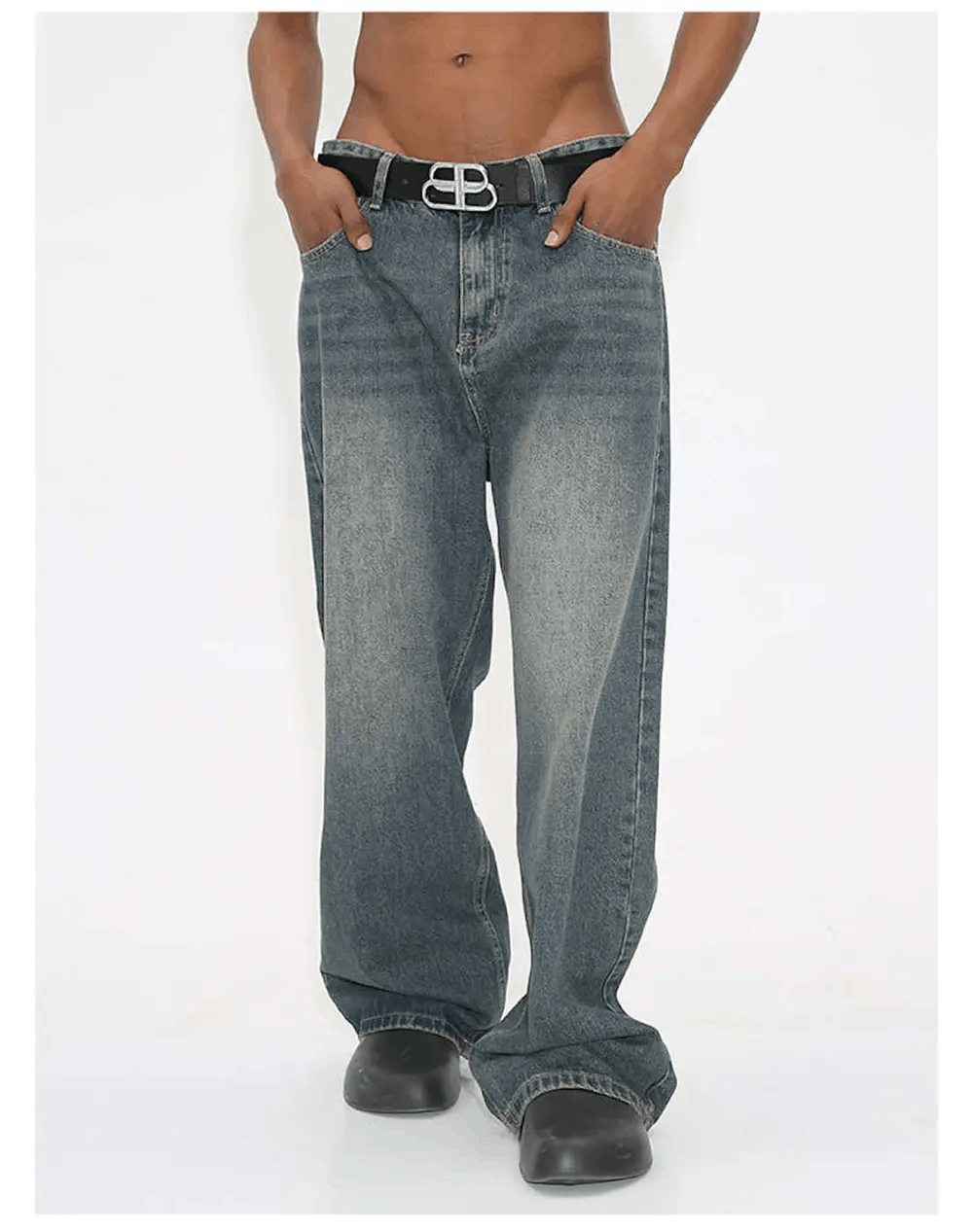 Jean × Vintage skate hiphop washed faded baggy jeans Size US 30 / EU 46 - 3 Thumbnail