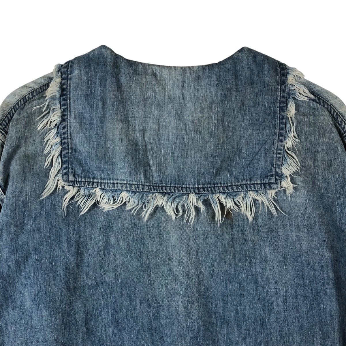 Japanese Brand SEXTET IMP. Denim Sailor Collar Shirt Size US L / EU 52-54 / 3 - 7 Thumbnail