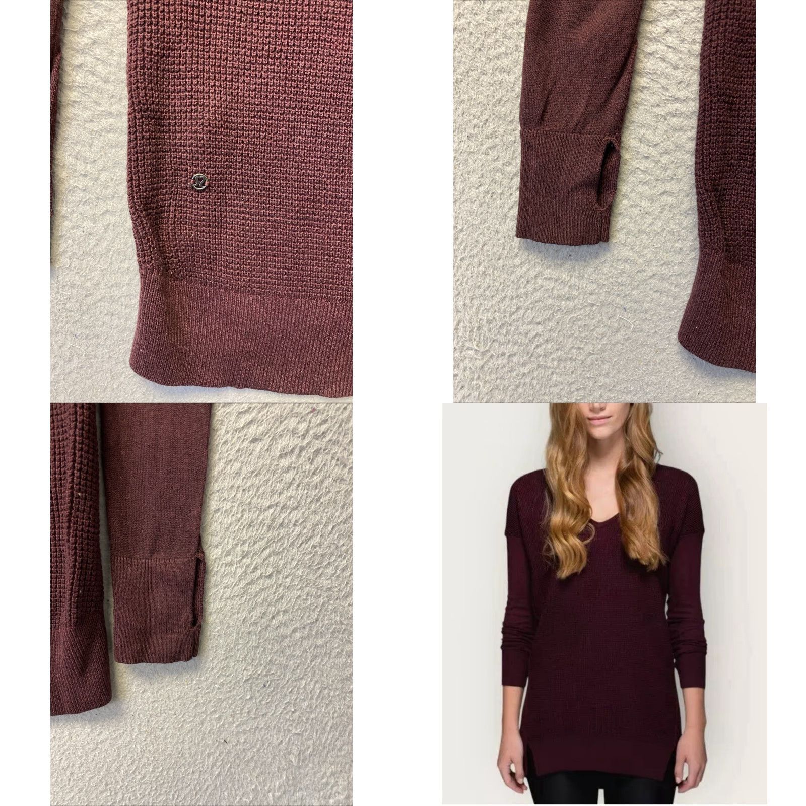 Lululemon Lululemon Sweater The Life Small Dark Maroon Skinny ArmsPullover Regular Women Size S Solid Pattern Brand 7373 73-73 Size S / US 4 / IT 40 - 8 Thumbnail