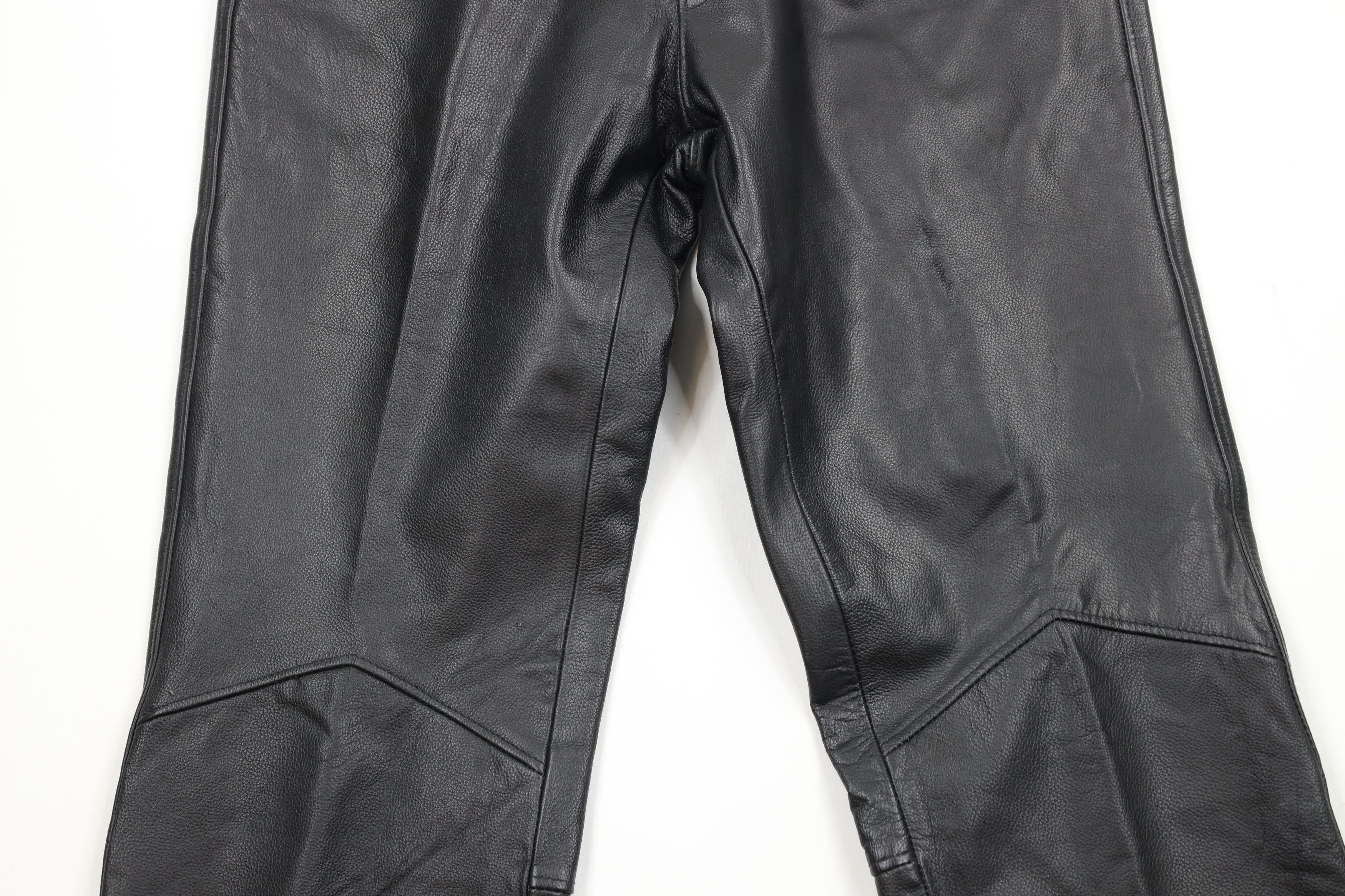 Vintage Vintage 90s Streetwear Motorcycle Riding Pants Black USA Size US 34 / EU 50 - 3 Thumbnail