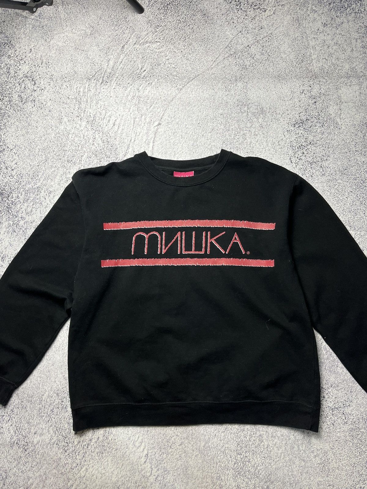 Other Men's Vintage Overprint Logo Mishka Mишка Sweatshirt Size US L / EU 52-54 / 3 - 3 Thumbnail