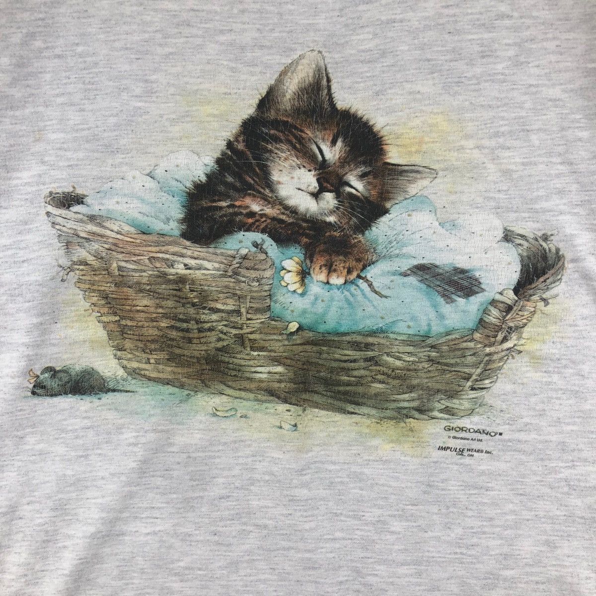 Vintage Vintage 90s Luca GIORDANO Art Tee Shirt Italian Painter Size US L / EU 52-54 / 3 - 3 Thumbnail