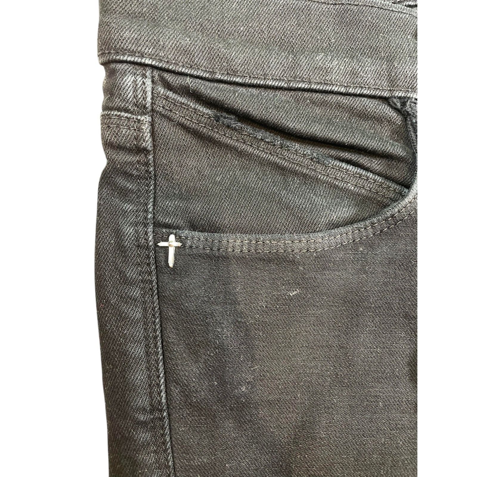 Rta RTA Logo Knee Ripped Black Jeans Size US 32 / EU 48 - 4 Thumbnail