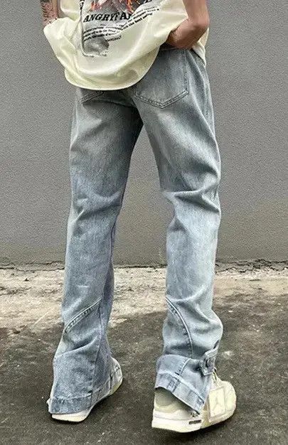 Designer × Japanese Brand × Jean Streetwear Side Slit Open-zipper Baggy Jeans Size US 32 / EU 48 - 3 Thumbnail
