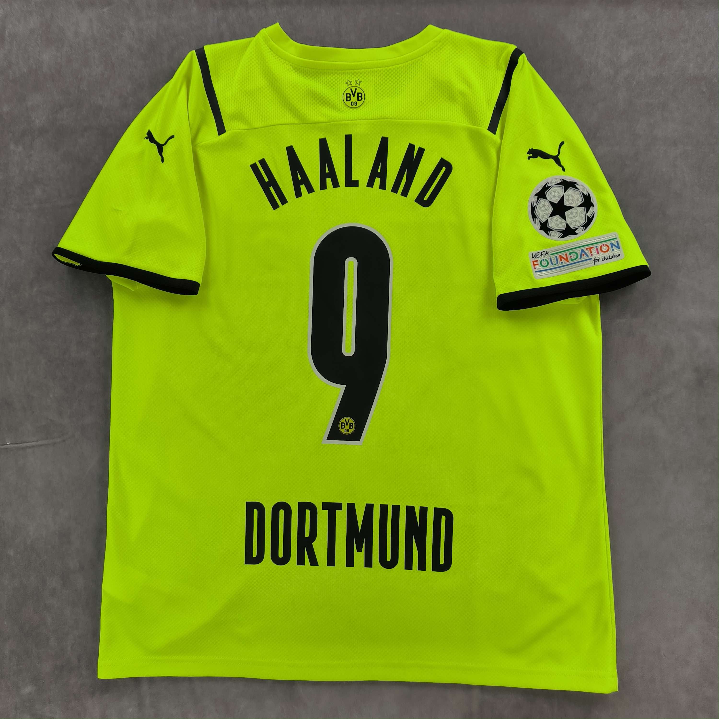 Borussia Dortmund 21-22 third UCL Haaland football jersey L