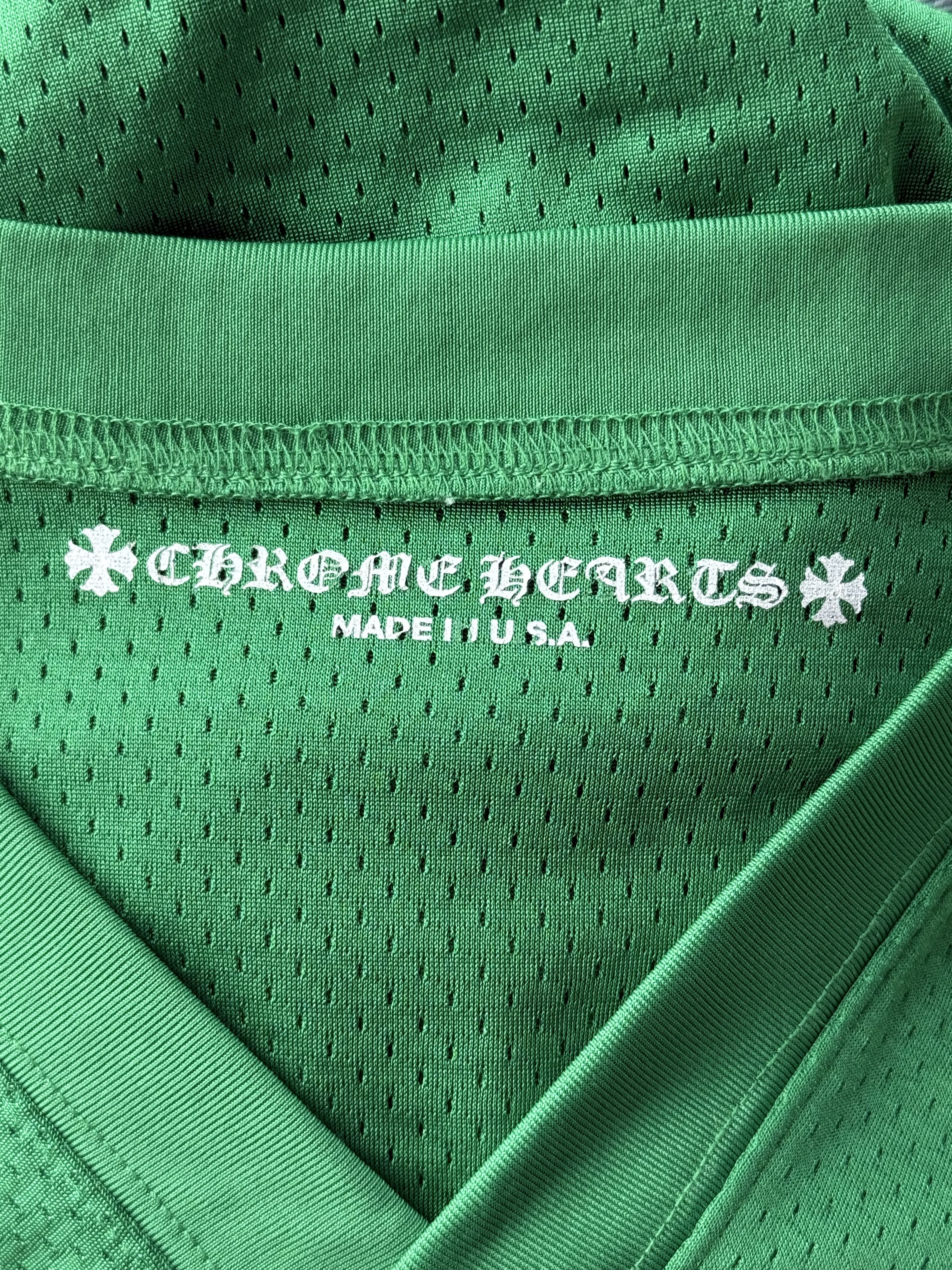 Chrome Hearts Green & Yellow Floral Nylon Mesh Longsleeve Jersey Size US XL / EU 56 / 4 - 3 Thumbnail