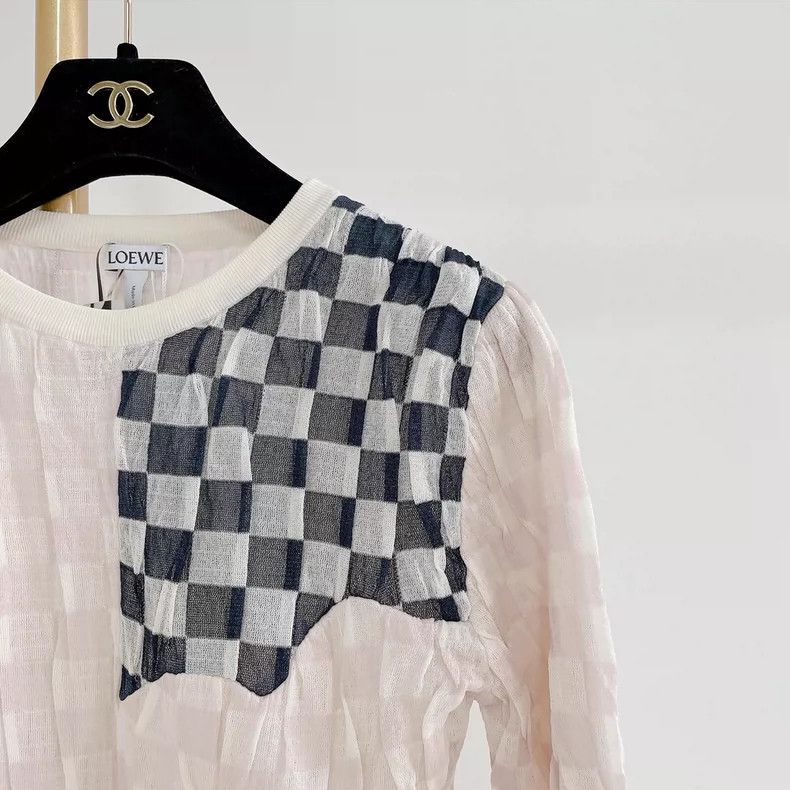 Loewe LOEWE Plaid short sleeve T-shirt Size S / US 4 / IT 40 - 3 Thumbnail