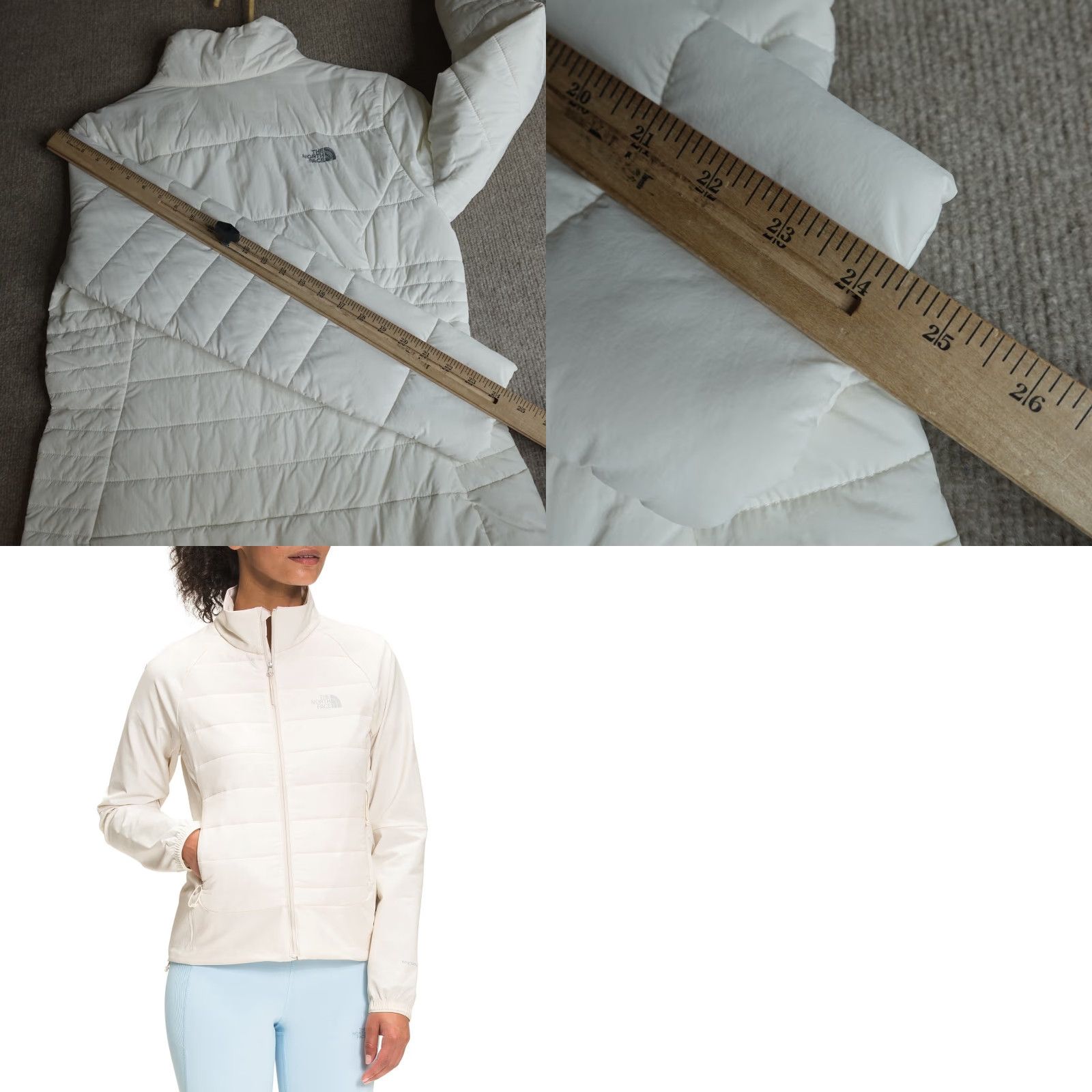 The North Face The North Face Womens Jacket Medium White Cinnabar Hyvent Puffer Jacket Hooded Full Zip Womens M White Regular Polyester Size M / US 6-8 / IT 42-44 - 8 Thumbnail