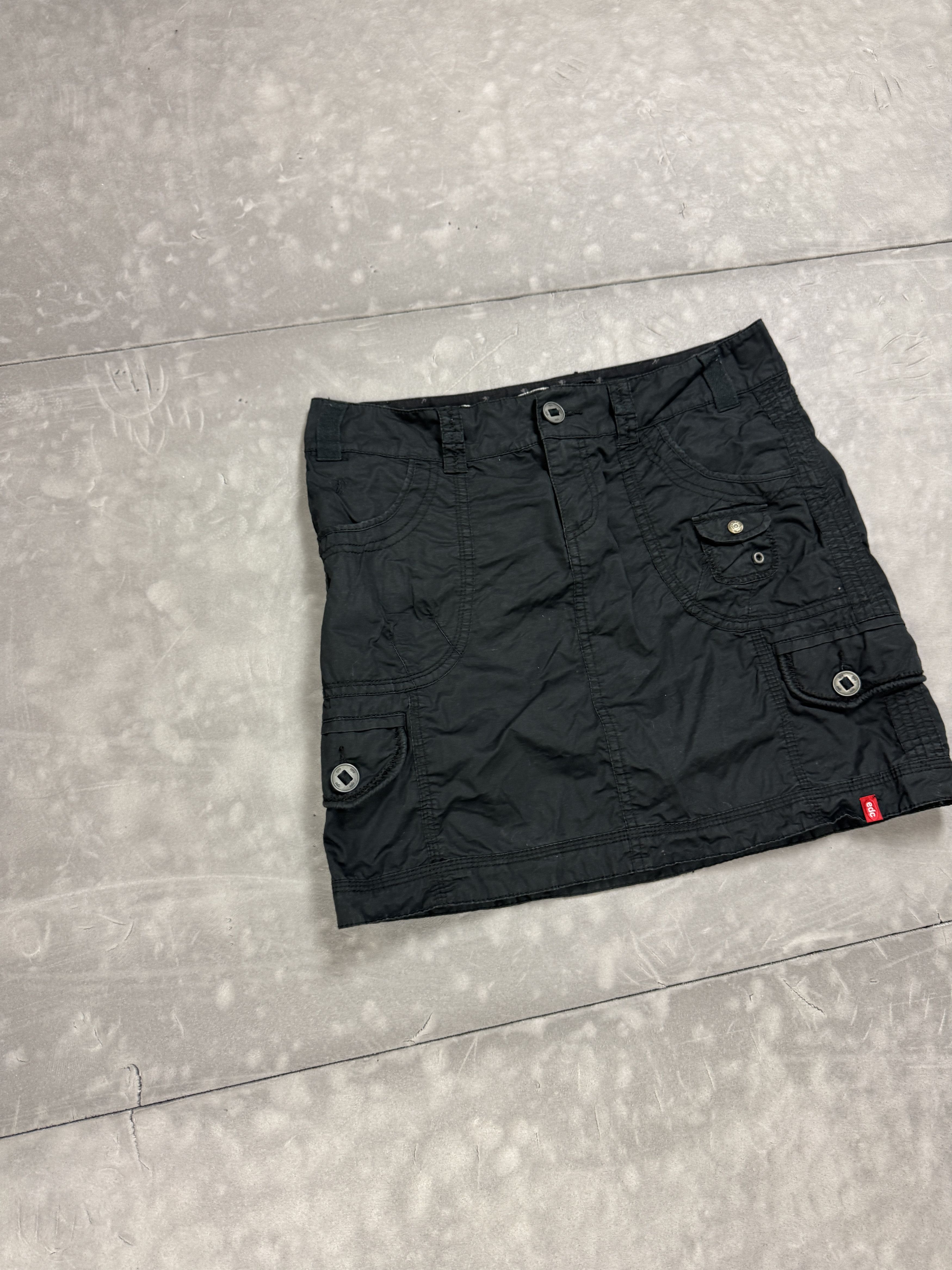 Vintage Cargo mini skirt y2k washed 90s 80s vintage Size 26" / US 2 / IT 38 - 4 Thumbnail