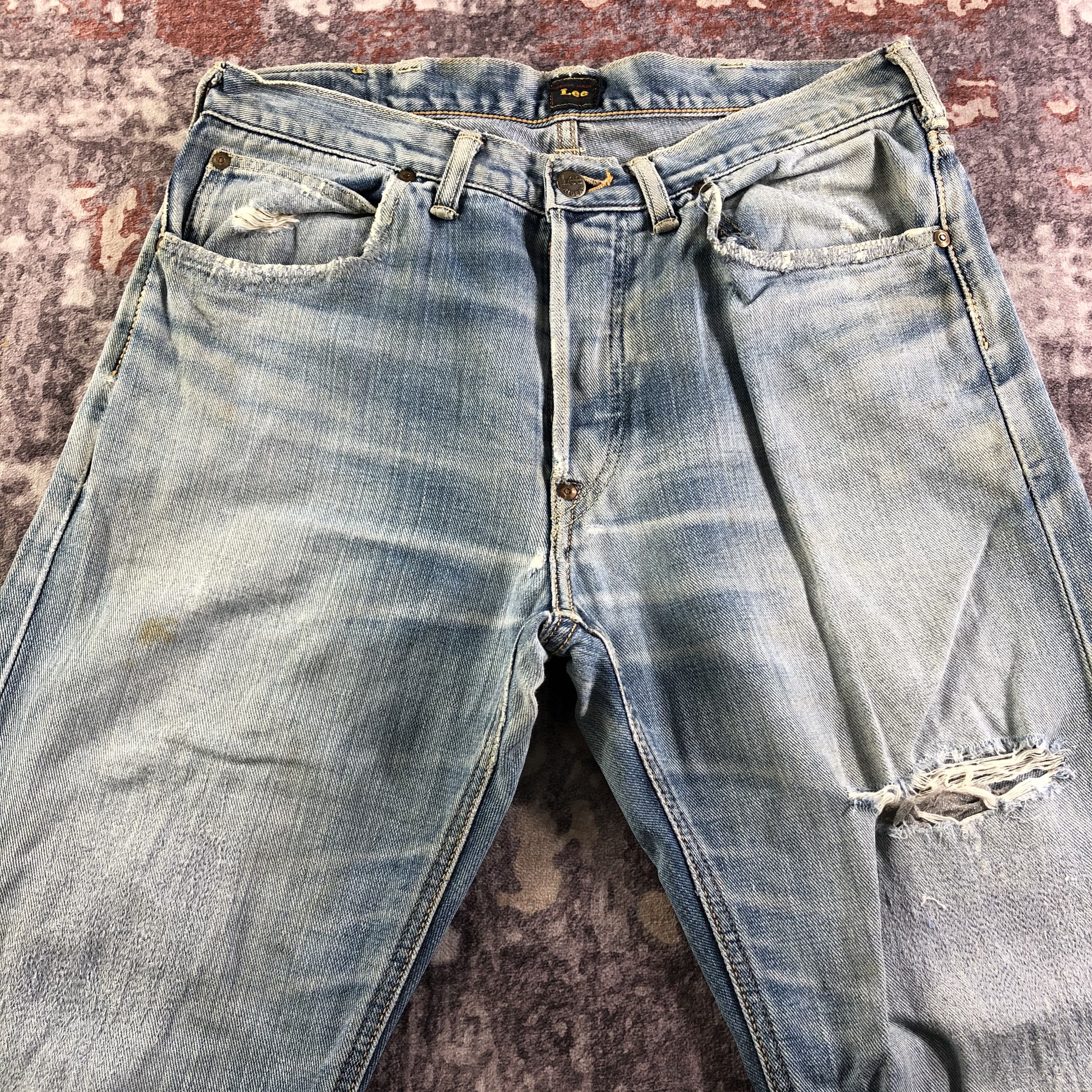 Lee Vintage Blue Wash Lee Selvedge Jeans-JM3660 Size US 33 - 3 Thumbnail