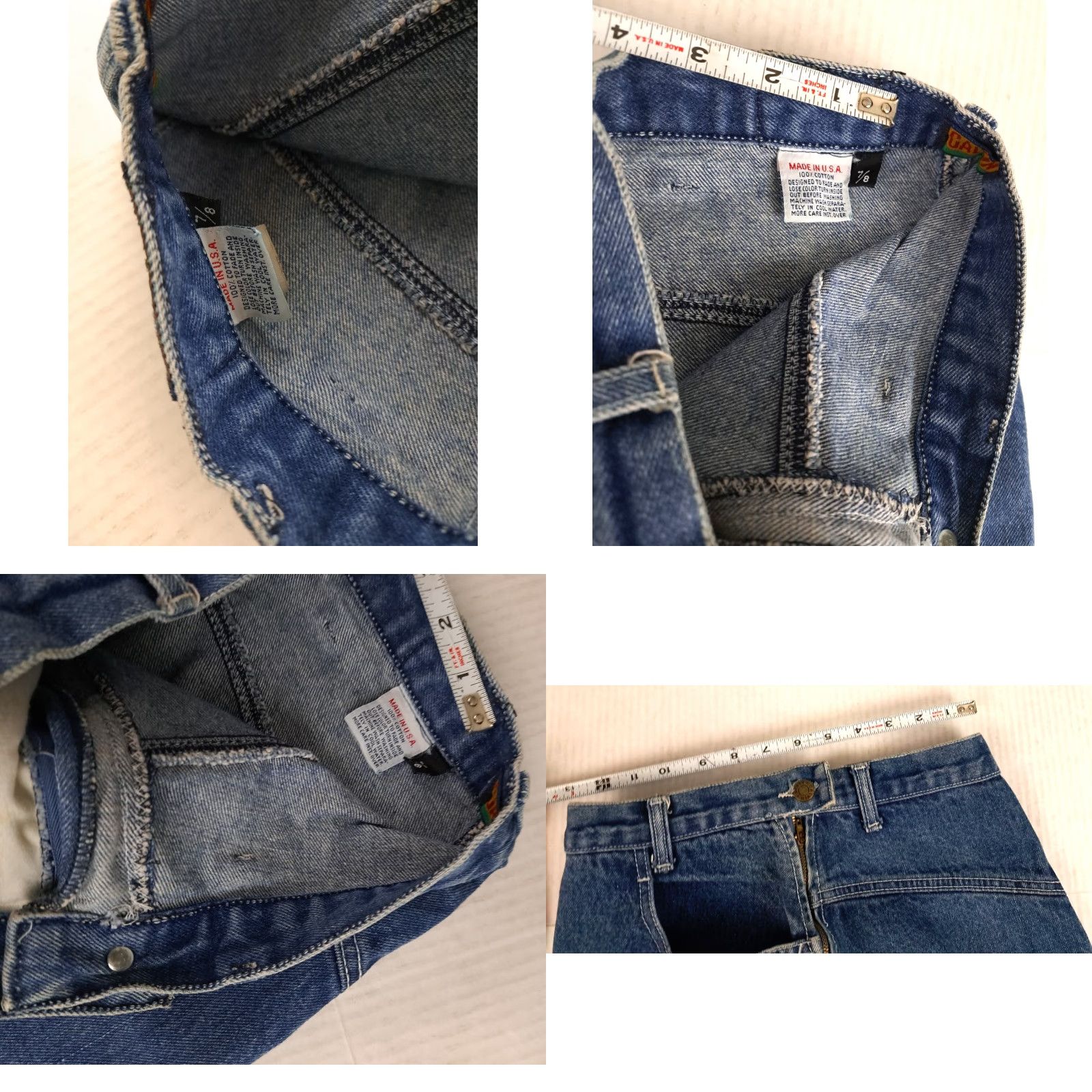 Calvin Klein VINTAGE Calvin Klein Skirt Women 32" Denim 90s Knee Length Flare Pockets Blue Regular 7/8 Size 28" / US 6 / IT 42 - 8 Thumbnail