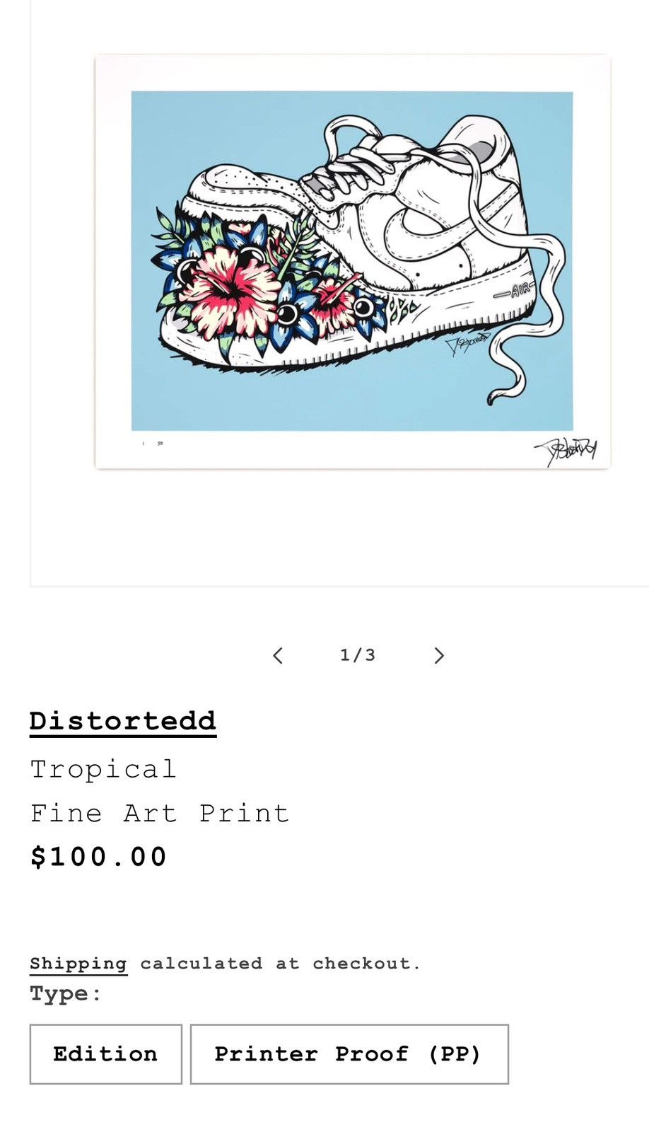 Nike Distortedd Tropical Nike Fine Art Print Size ONE SIZE - 9 Thumbnail