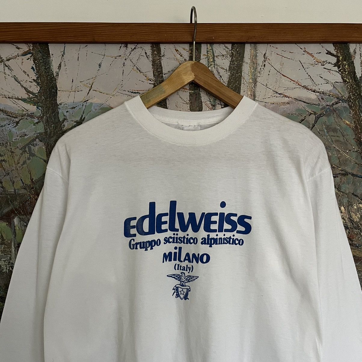 Band Tees × Vintage Vintage Edelweiss single stitch long sleeve Size US L / EU 52-54 / 3 - 2 Thumbnail
