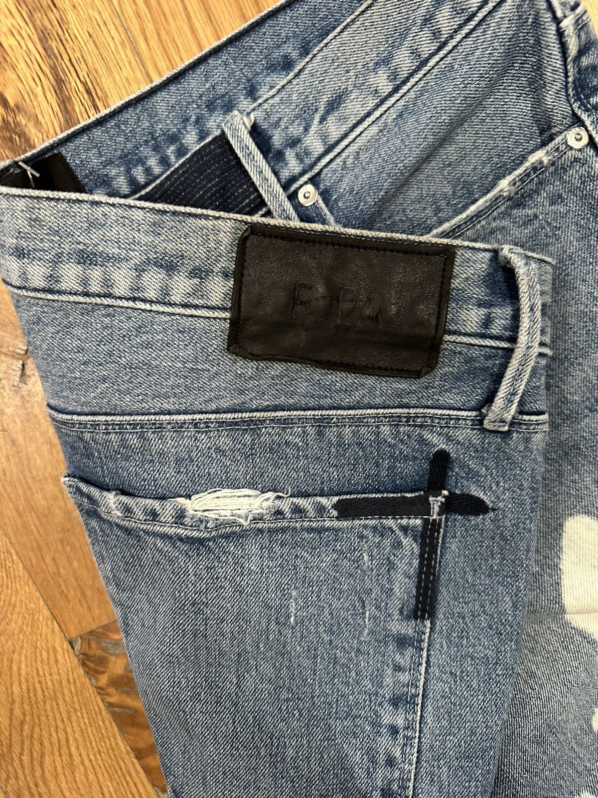 Rta Rta Small Spell Bleach Spots Blue Denim Jeans Size 34 Size US 34 / EU 50 - 4 Thumbnail