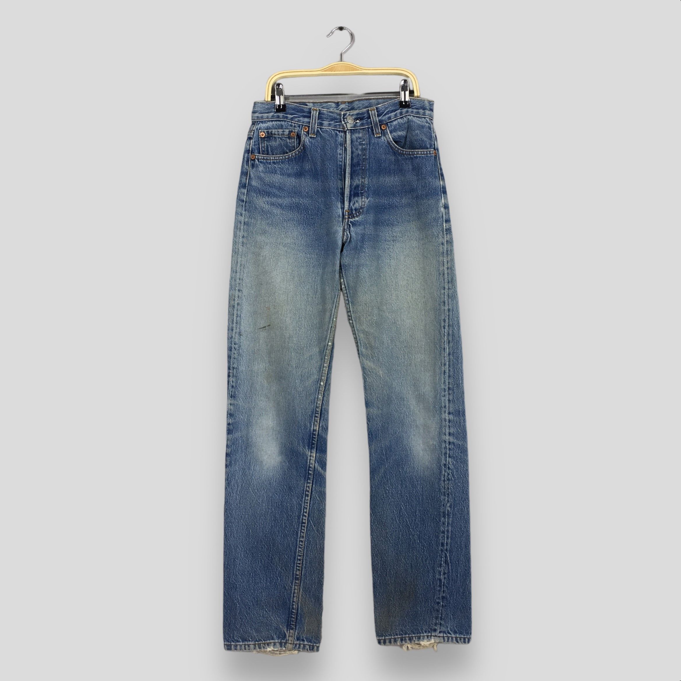 Vintage Size 27x32 Vintage 90s Levi's 501 Faded Blue Jeans | Grailed