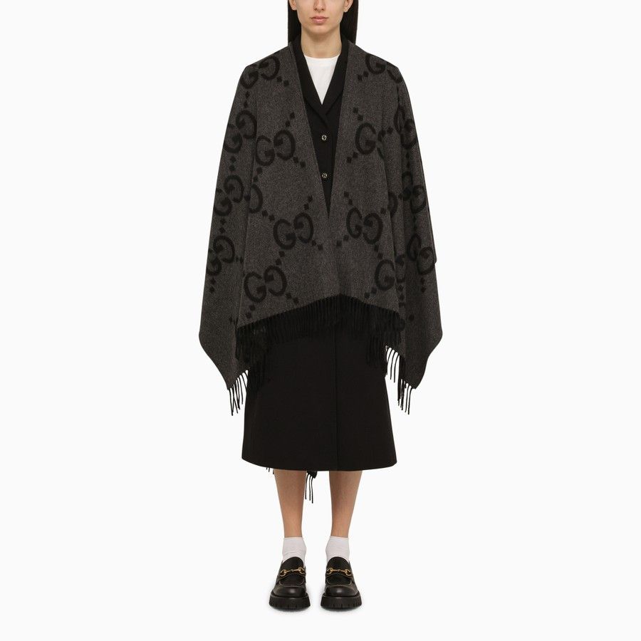 Gucci o1d2blof0824 Size: OS / Reversible Jumbo Cashmere Cape Size ONE SIZE - 1 Thumbnail