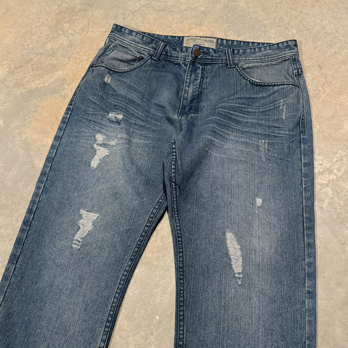 Vintage Vintage 2000s Faded Distressed Baggy Jeans ERD Grunge Y2K Size US 36 / EU 52 - 4 Thumbnail