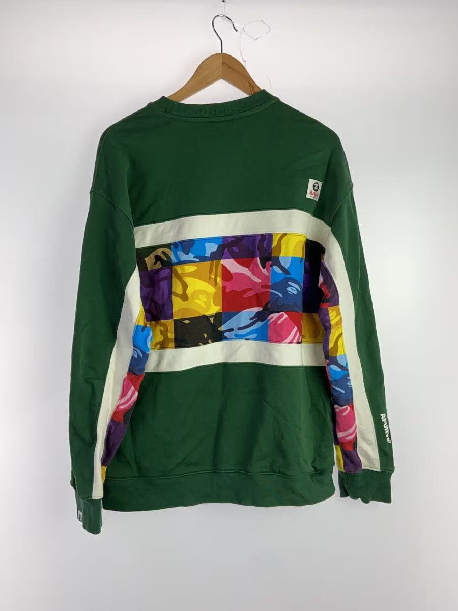 Bape A Bathing Ape Cotton Sweatshirt Green AAPSWM3824XAH Size US L / EU 52-54 / 3 - 2 Thumbnail