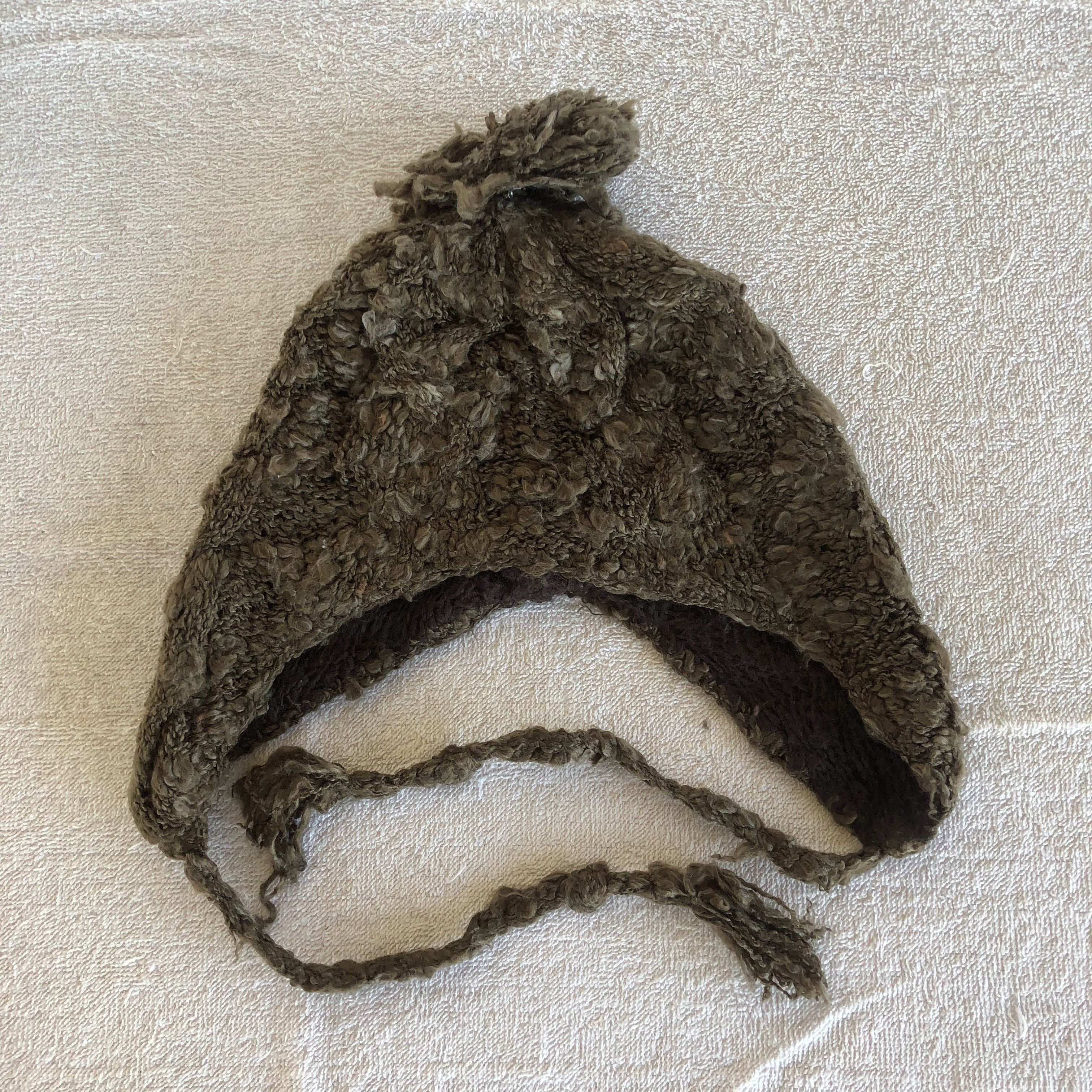 Japanese Brand × Other Vintage Cable Knit Homeless Earflap Beanie Snow Caps Hats Size ONE SIZE - 5 Thumbnail