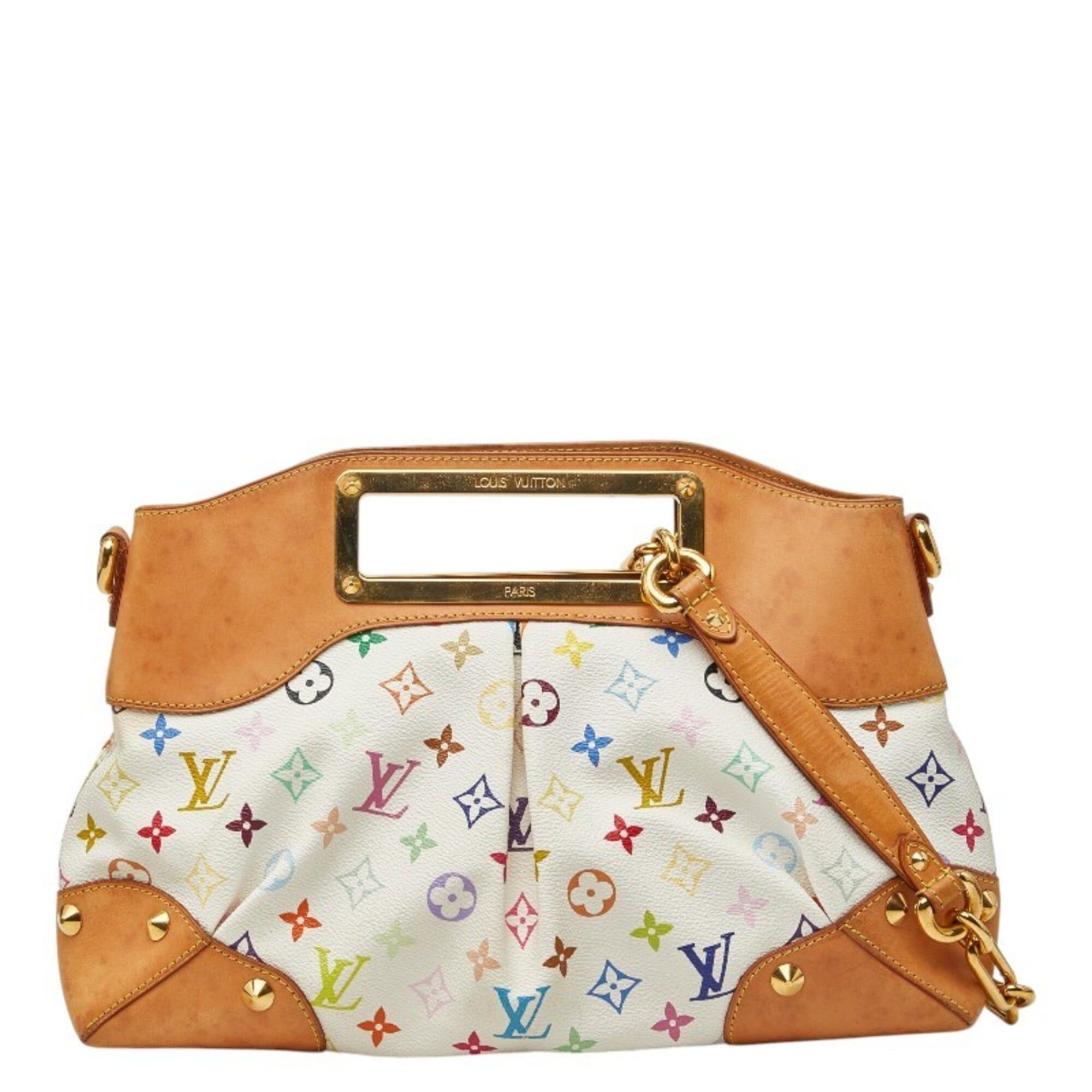 Louis Vuitton Louis Vuitton Monogram Multicolor Judy MM Handbag Chain Shoulder Bag 2WAY M40255 Blanc White Leather Women's LOUIS VUITTON Size ONE SIZE - 1 Thumbnail