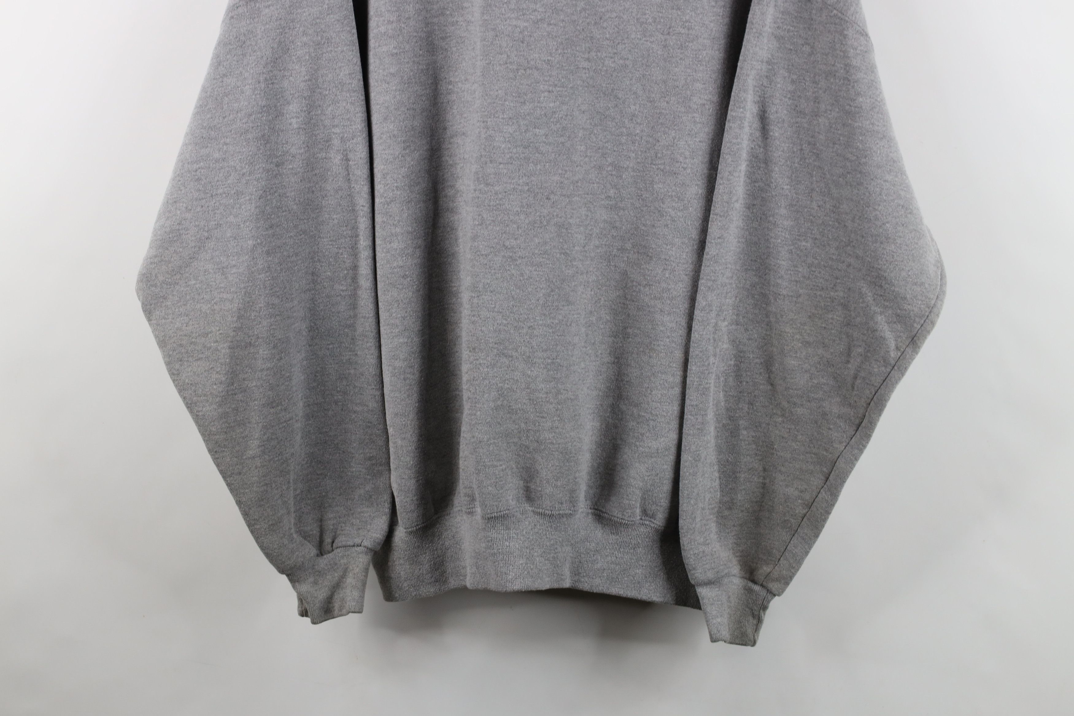 Vintage Vintage 90s Streetwear Blank Heavy Crewneck Sweatshirt Gray Size US XXL / EU 58 / 5 - 3 Thumbnail