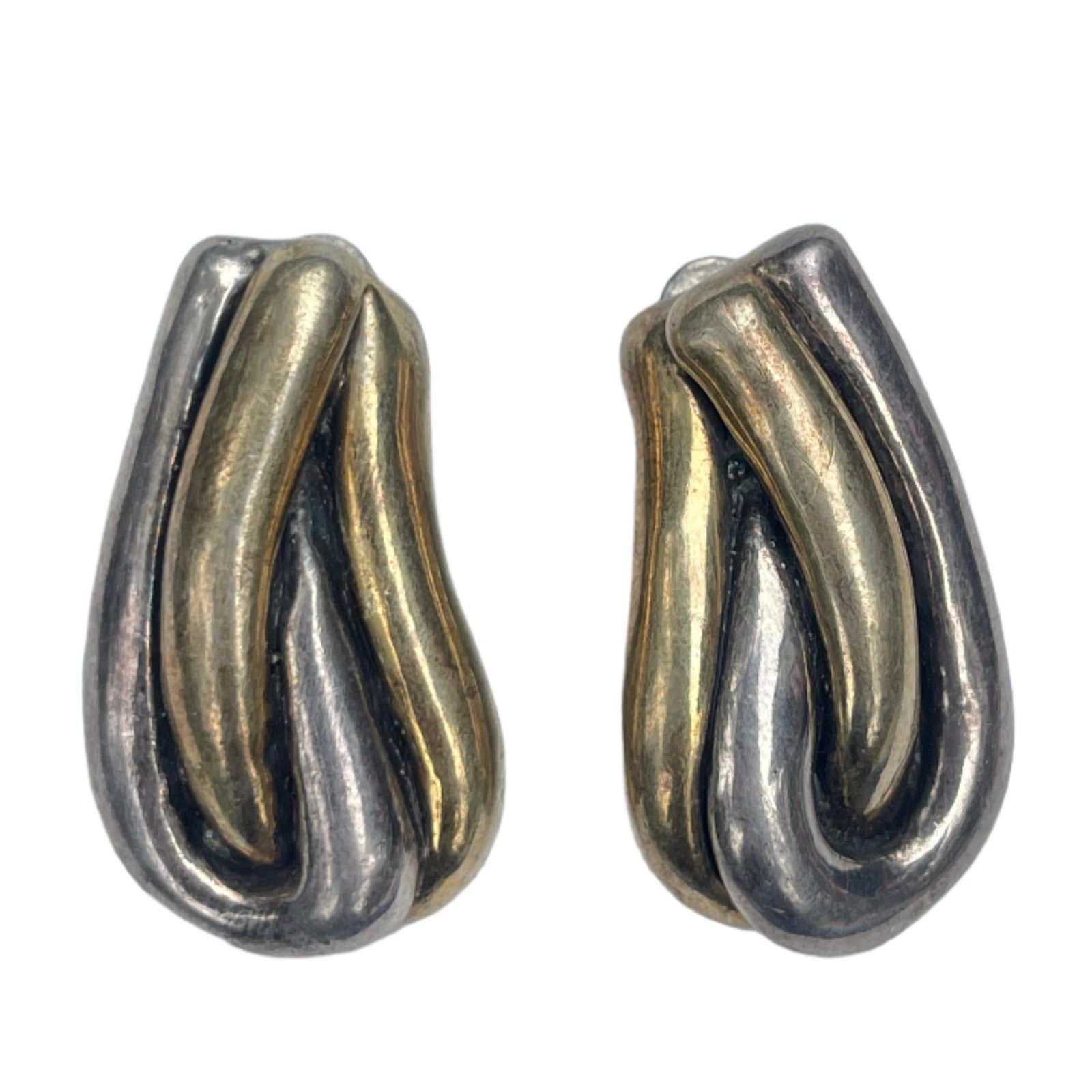 Vintage Modernist Bat Ami Israel Signed Earrings Sterling Silver Size ONE SIZE - 1 Thumbnail