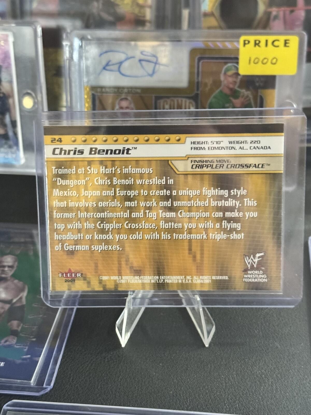 Golf le Fleur 2001 Fleer WWE Championship Clash Chris Benoit #24 Rookie RC Size ONE SIZE - 2 Thumbnail