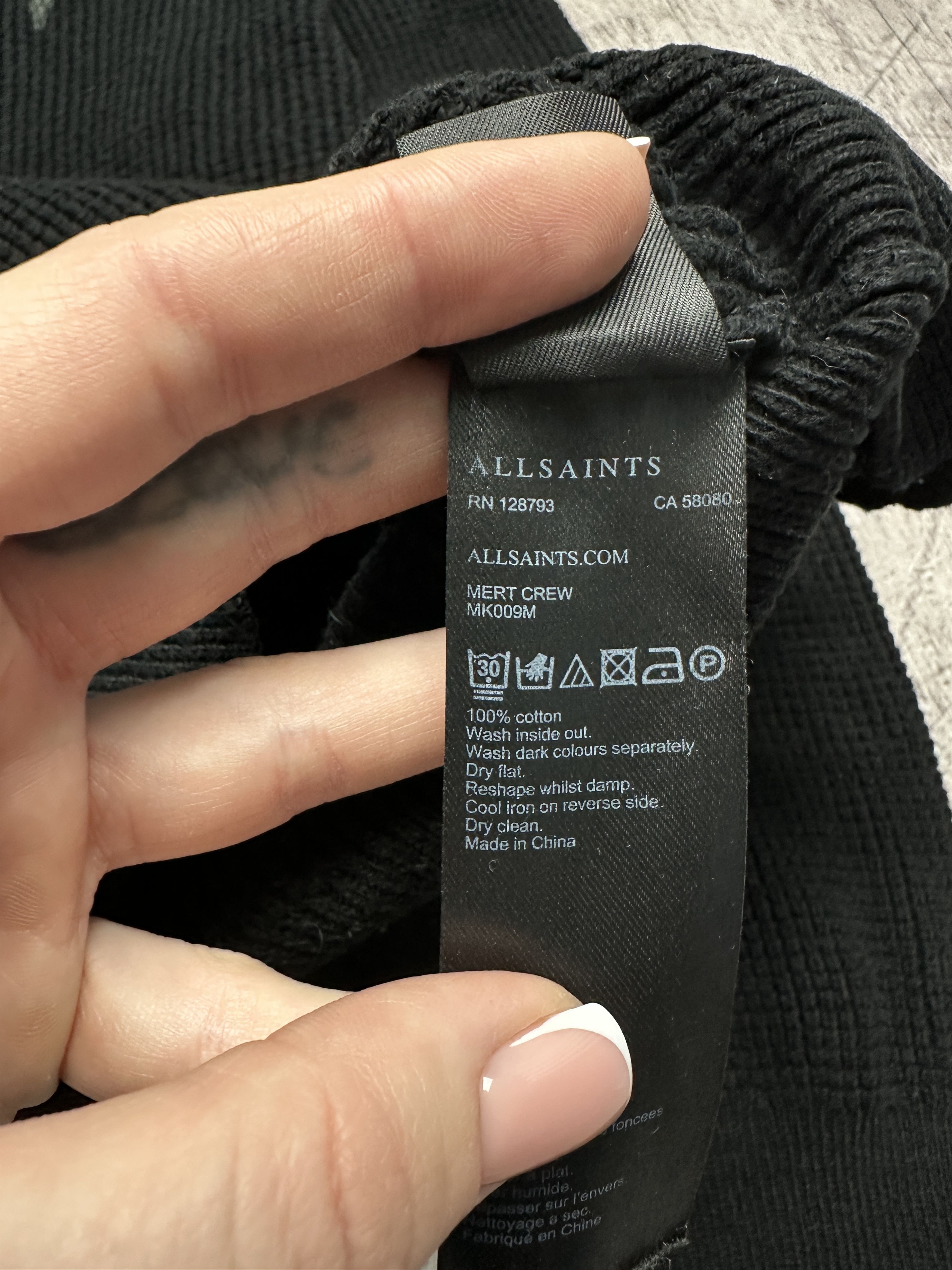 Allsaints Allsaints Mens Mert Crew Neck Sweater Size US S / EU 44-46 / 1 - 5 Thumbnail