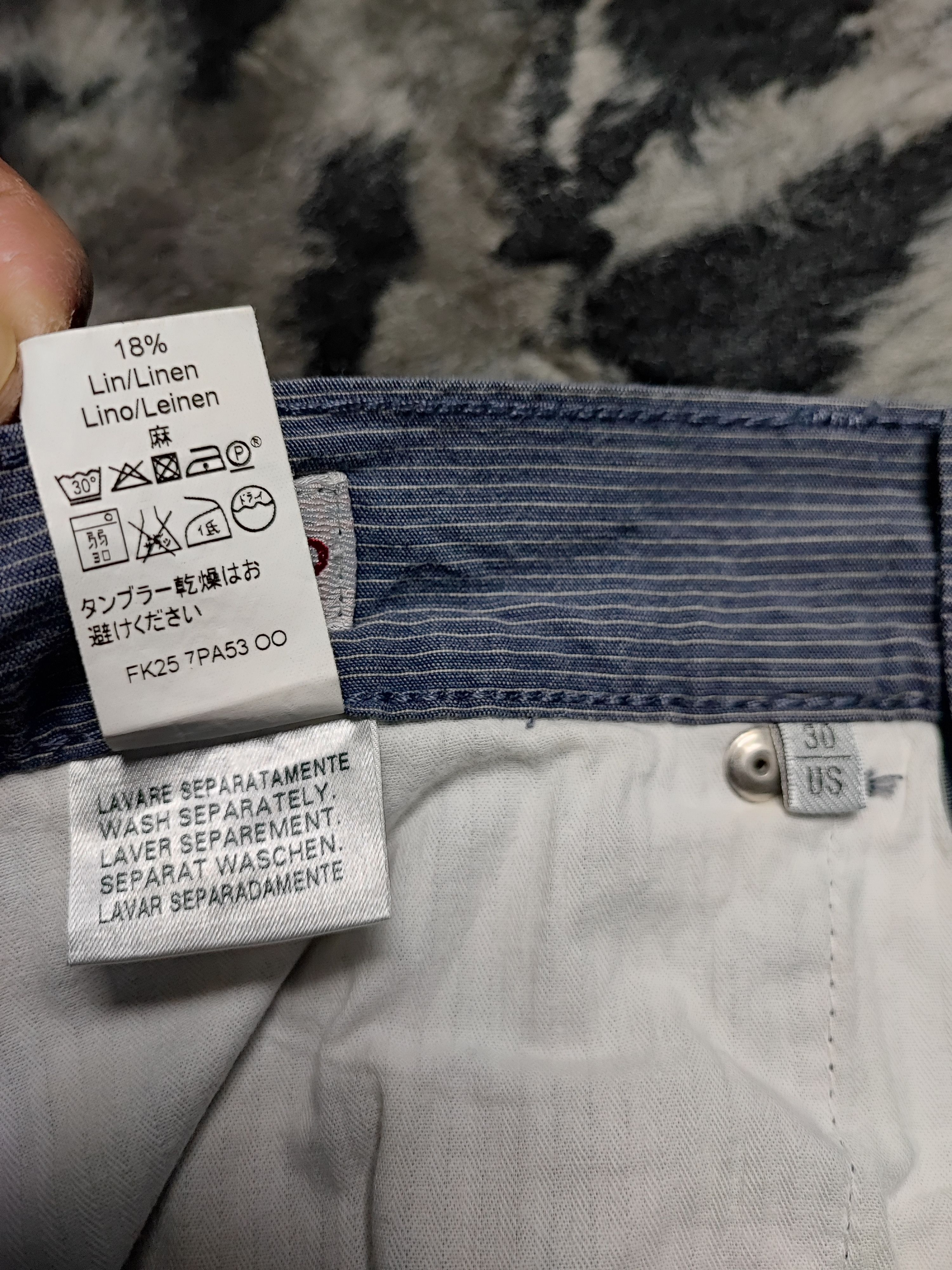 Japanese Brand Stripe Hickory Cotton Pants by Kenzo Size US 30 / EU 46 - 16 Thumbnail