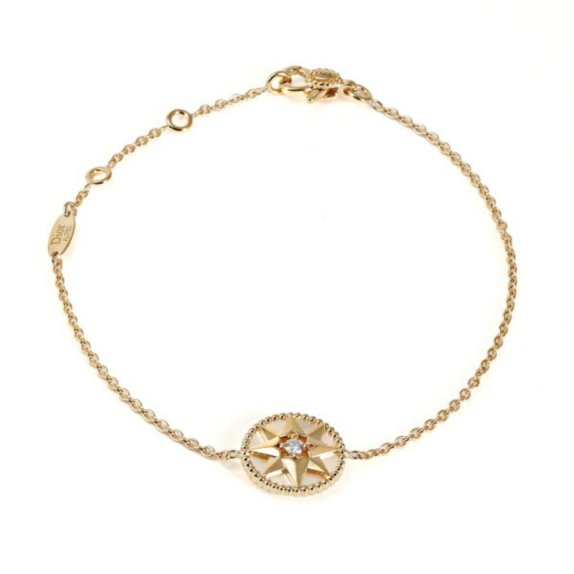 image of Christian Dior Dior Rose Devant K18Yg Yellow Gold Bracelet, Women's
