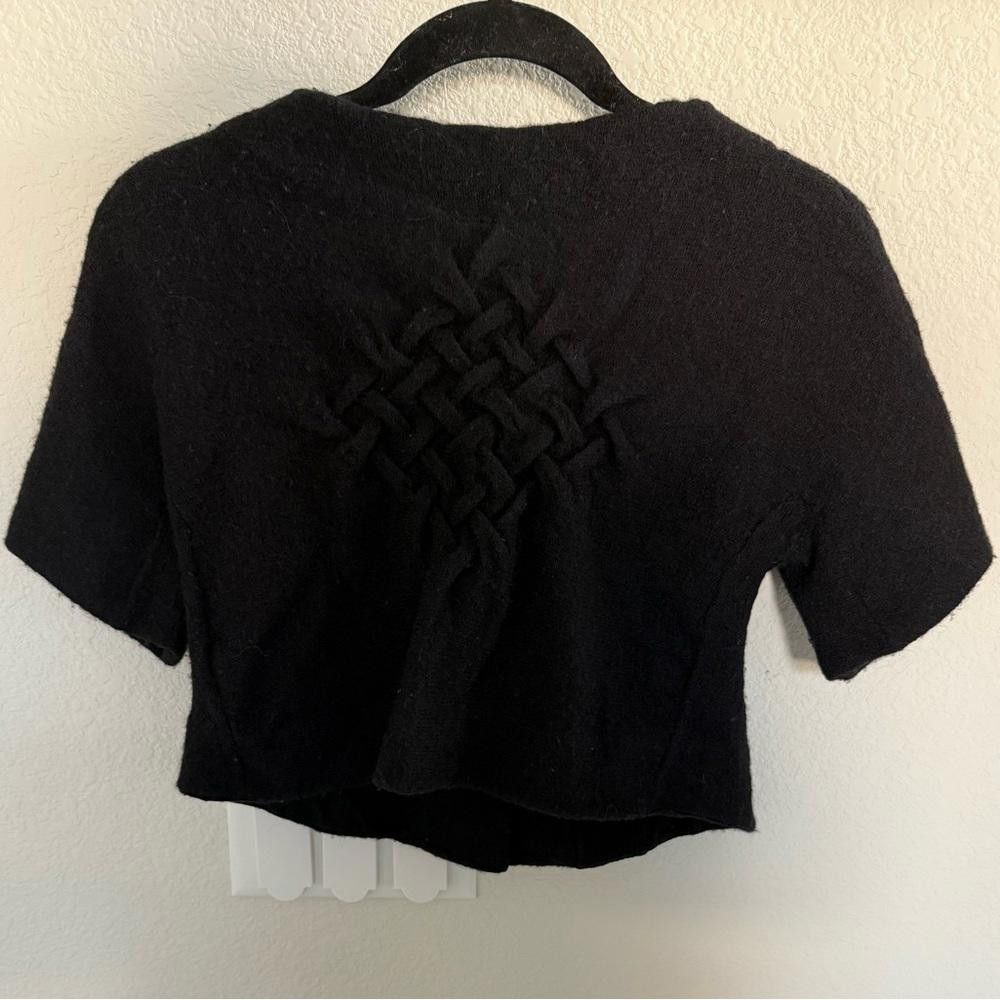 Other MOTH Anthropologie Black Alpaca Wool Shrug Bolero Medium Size M / US 6-8 / IT 42-44 - 6 Thumbnail