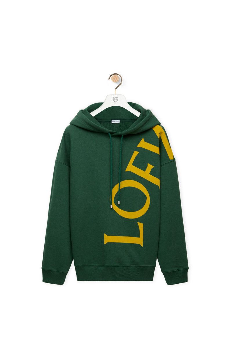 Loewe o1in1g0426 Relaxed Fit Hoodie in Dark Green Size US M / EU 48-50 / 2 - 1 Thumbnail