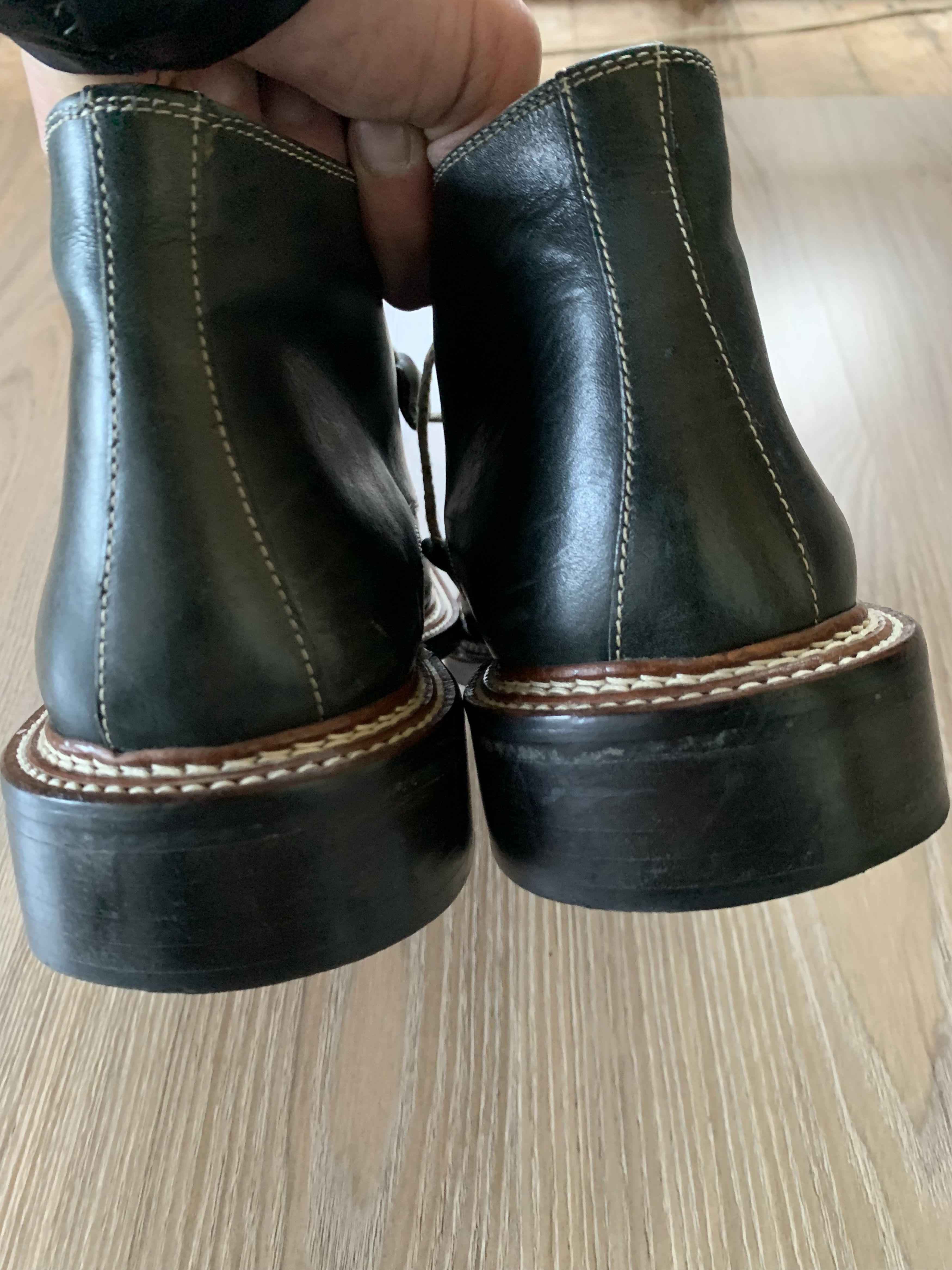 Designer × Vintage Cox & Wilson Men’s Vinatge Italy High Leather Shoes Size US 10 / EU 43 - 7 Thumbnail