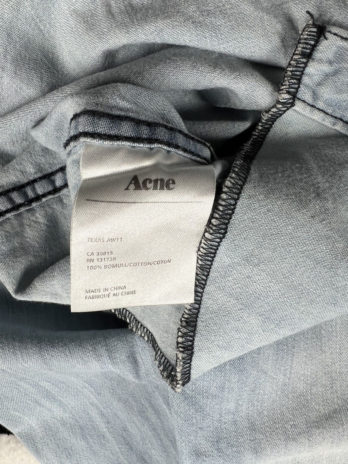 Acne Studios Vintage Acne Studios Mudwash Denim Distressed Y2K Shirt Size US S / EU 44-46 / 1 - 7 Thumbnail