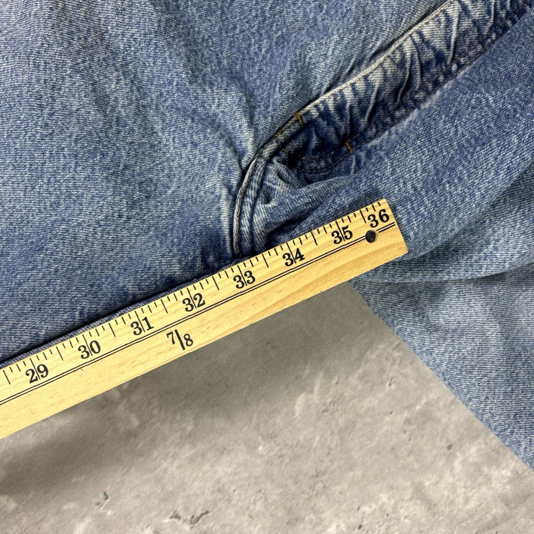 Dickies VINTAGE Dickies Jeans Light Wash 90s Flannel Lined 36x33 Men Cotton Relaxed Straight Blue 90s Theme Size US 36 / EU 52 - 7 Thumbnail