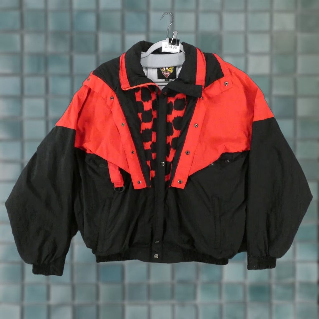 Vintage Vintage Winston Cigarette Jacket Mens Large Black Red Lined Full Zip Size US L / EU 52-54 / 3 - 1 Thumbnail