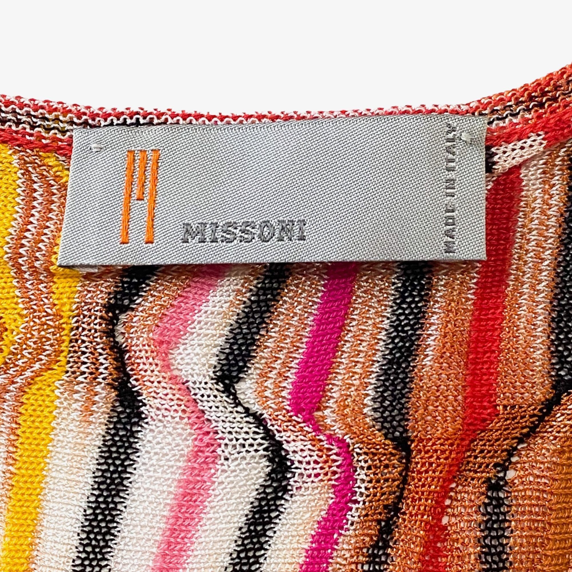 Missoni M Missoni Orange/Pink stripe dress, size US 10 Size L / US 10 / IT 46 - 3 Thumbnail