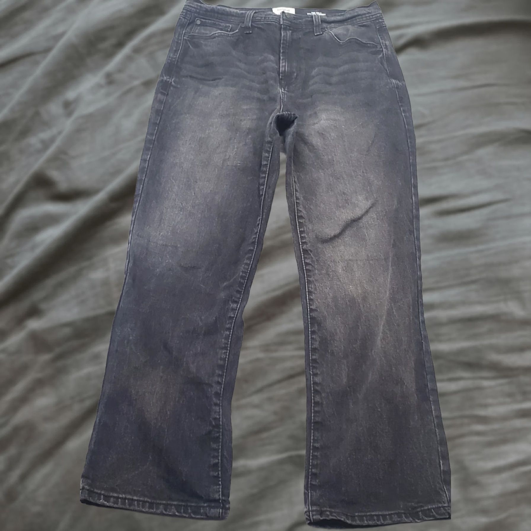 Vintage Kensie Women 6 Jeans Black Denim The Mila Hi-Rise Straight 5-Pocket Stretch Vintage: No Size 6 Wom ens? Size 28" / US 6 / IT 42 - 1 Thumbnail
